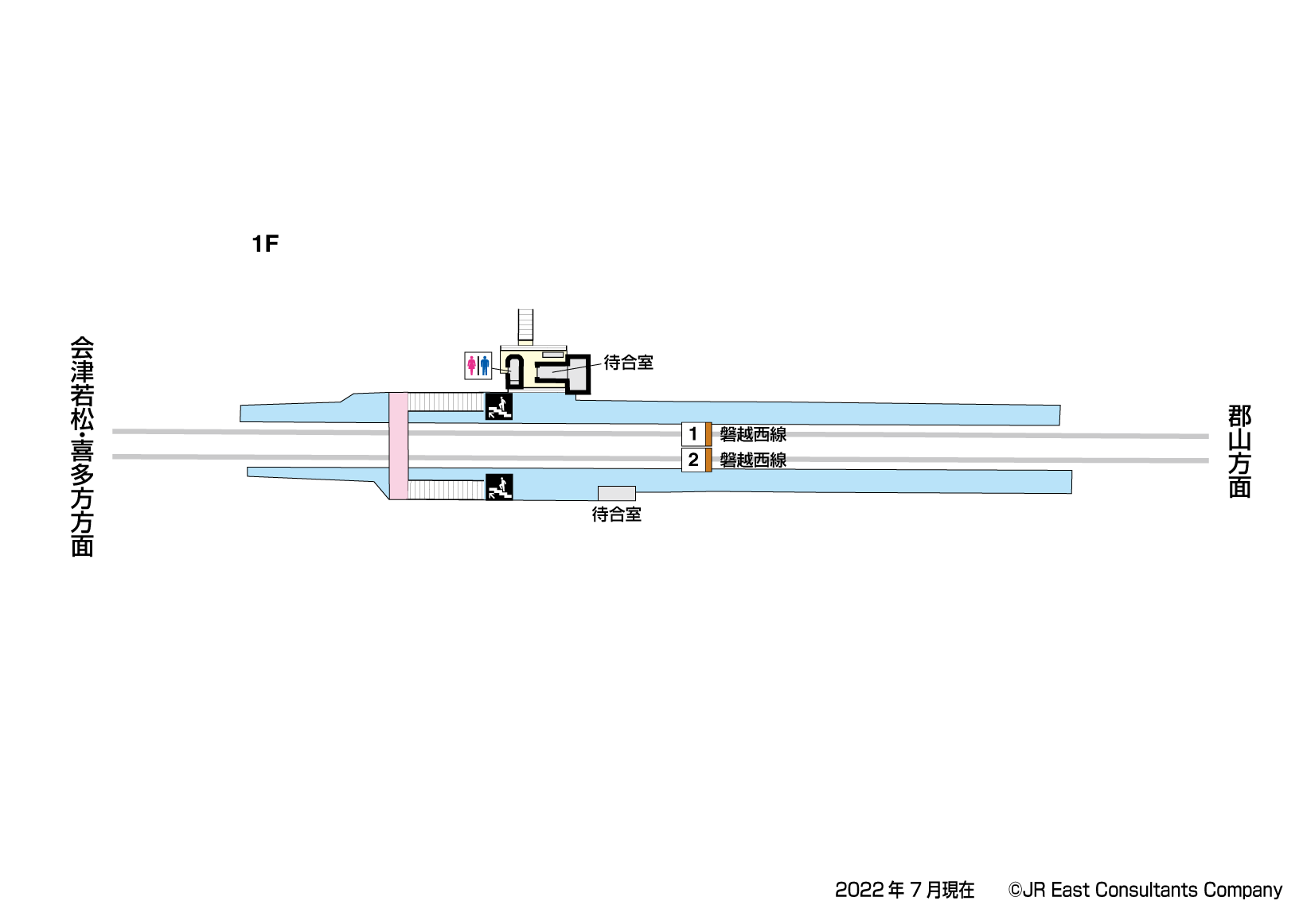 安子ケ島駅　1F構内図