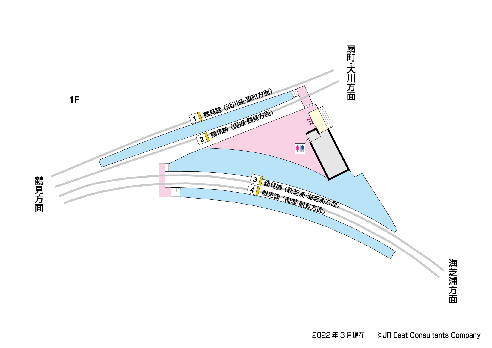 浅野駅　1F構内図