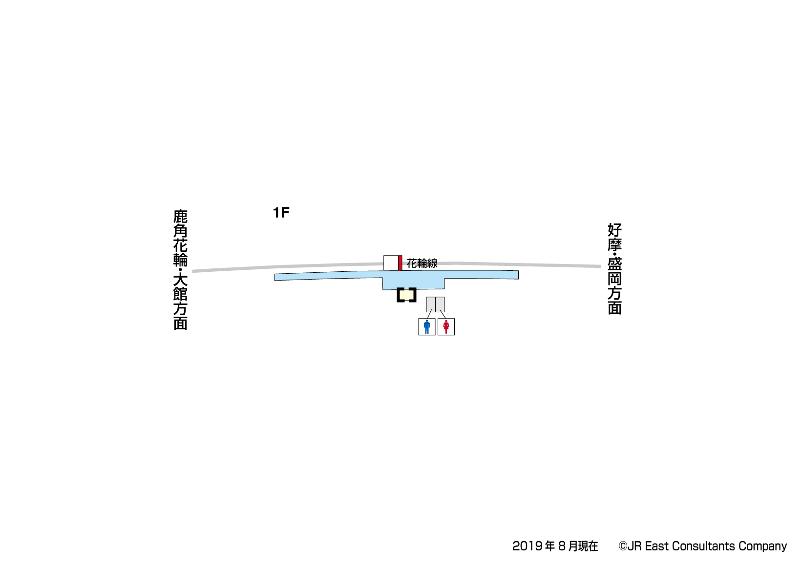 兄畑駅　1F構内図