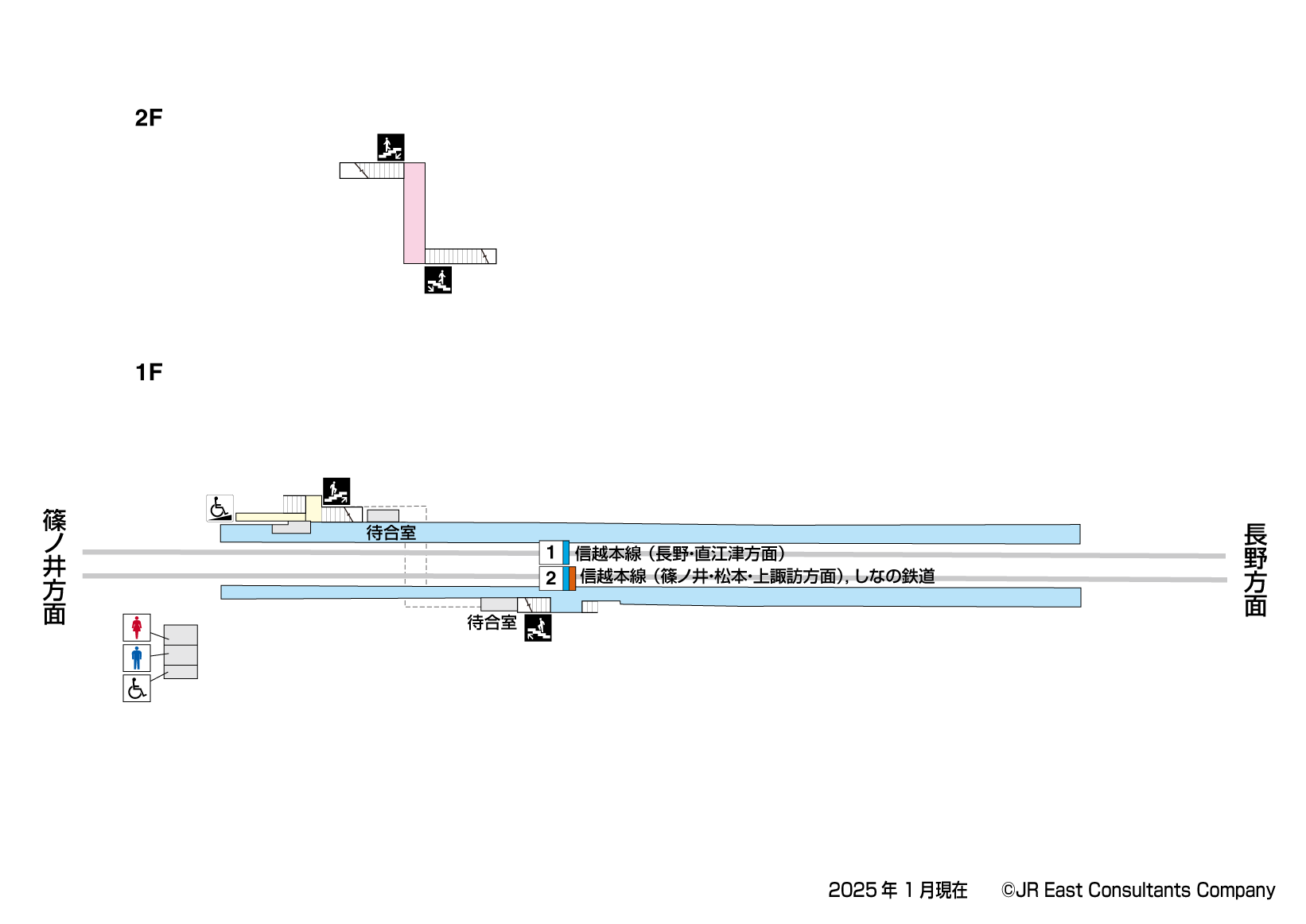 安茂里駅　1F構内図