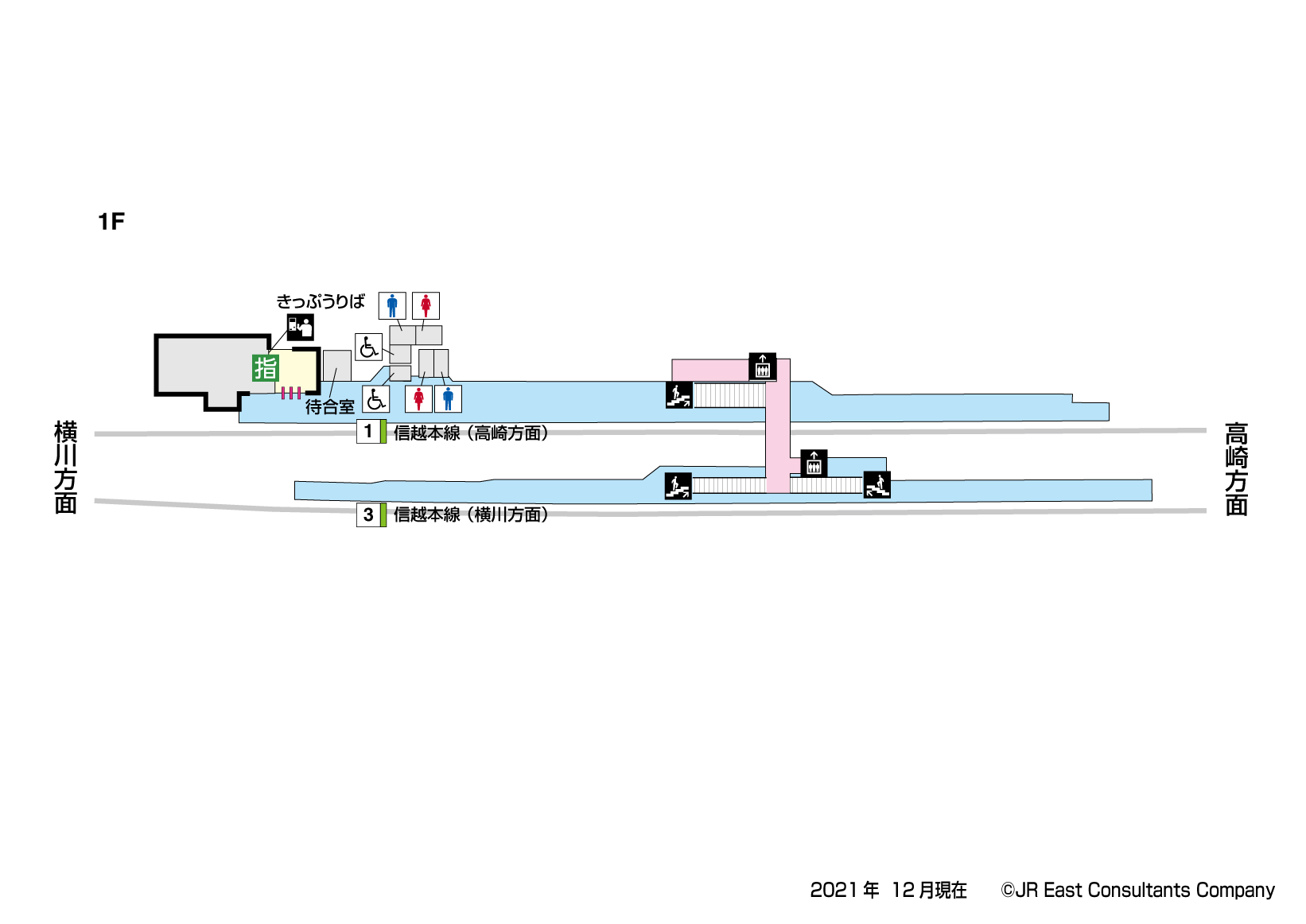 安中駅　1F構内図