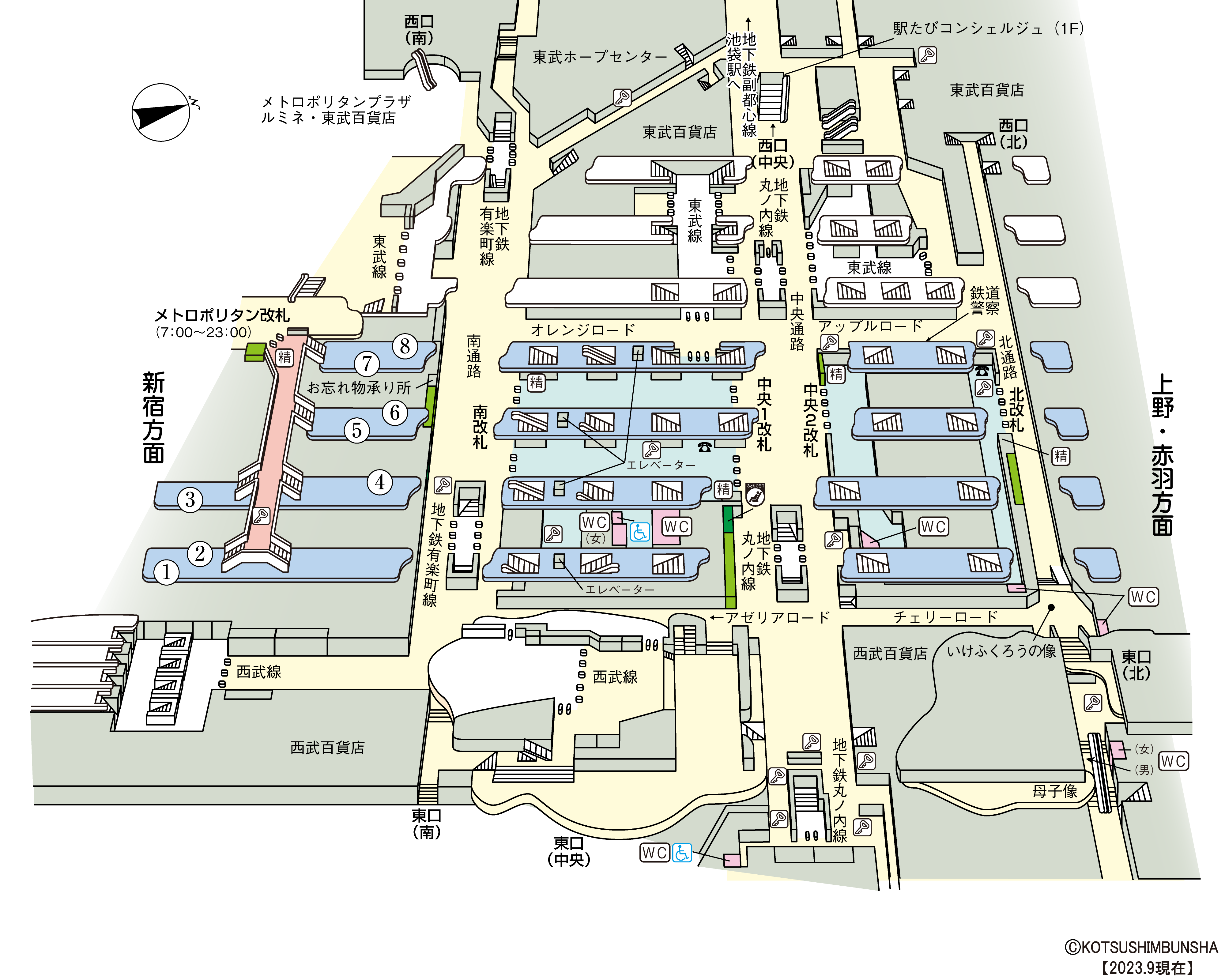 池袋駅　立体図