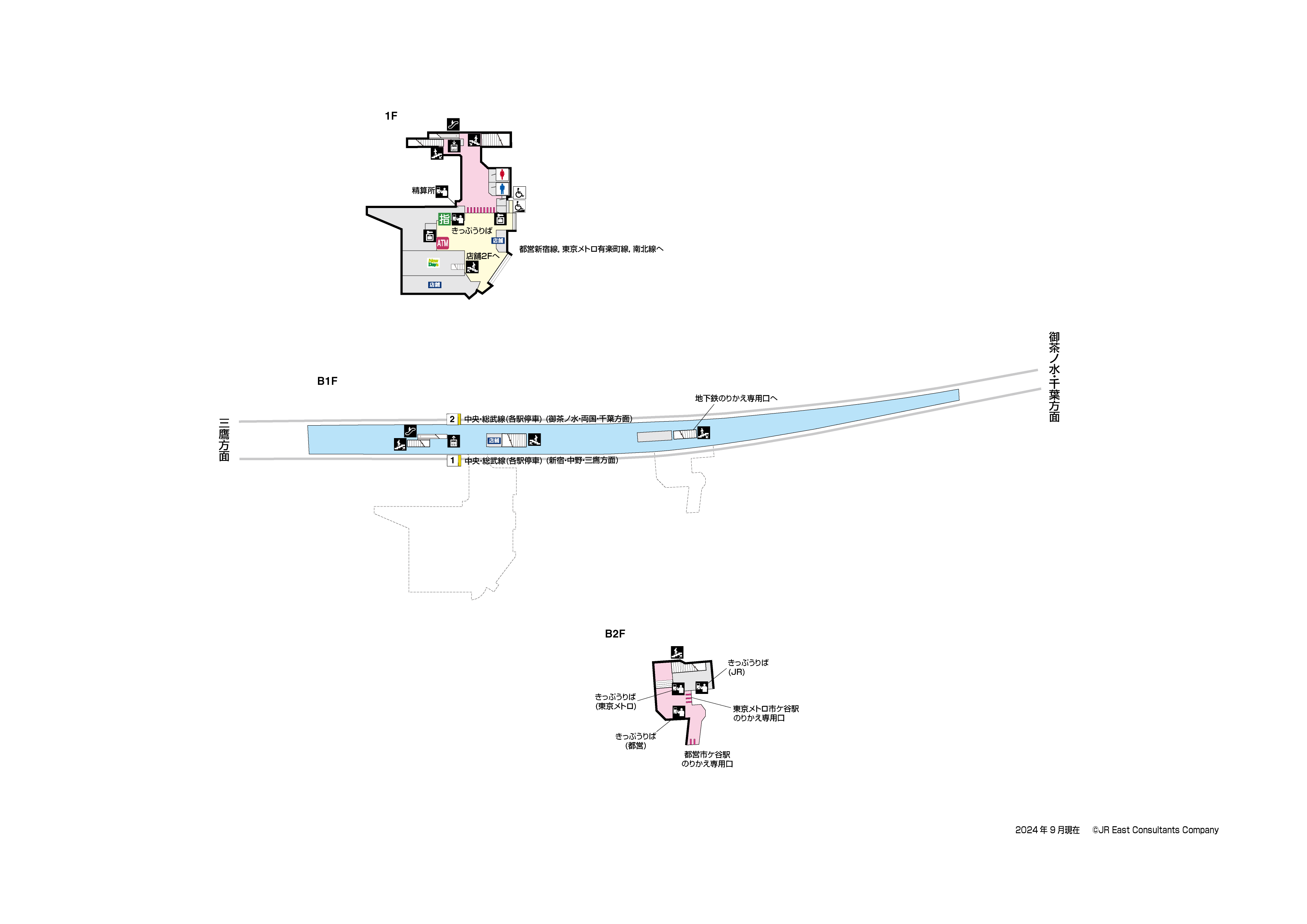 構内 図 駅 市ヶ谷 ✆市ヶ谷 駅