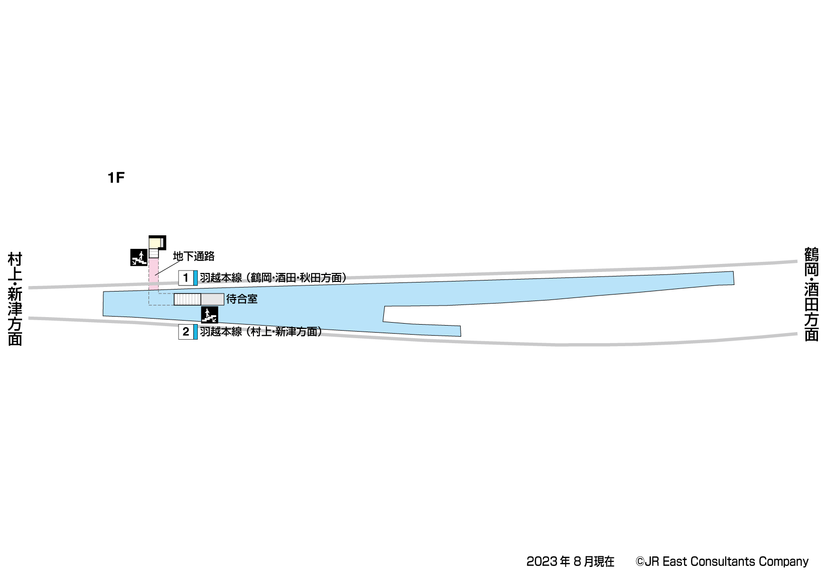 五十川駅　1F構内図