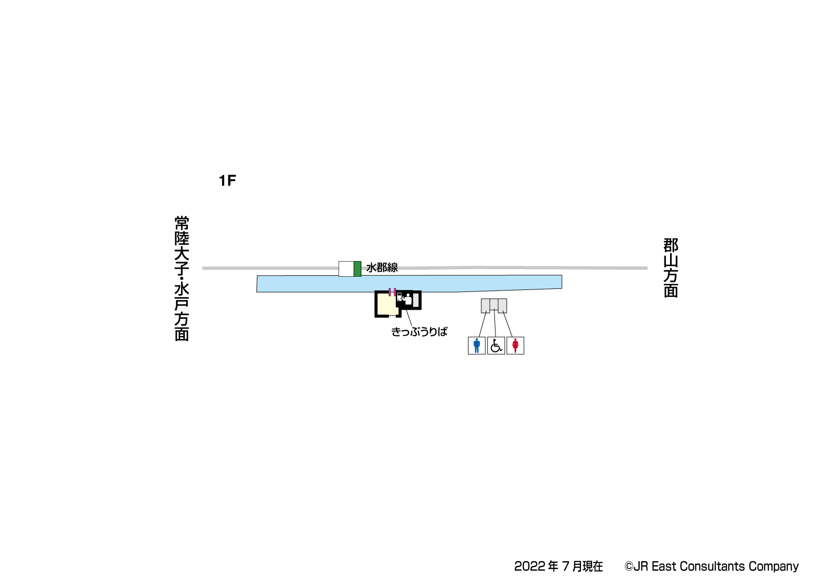 磐城浅川駅　1F構内図