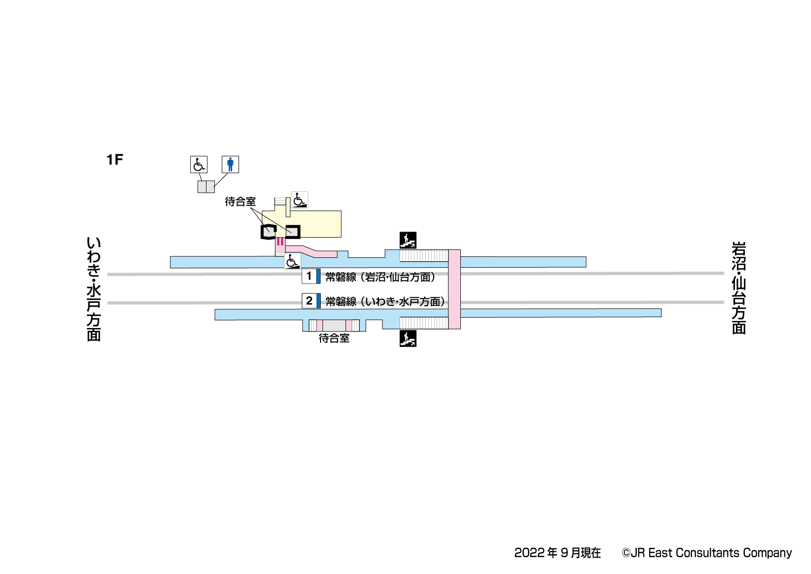 磐城太田駅　1F構内図