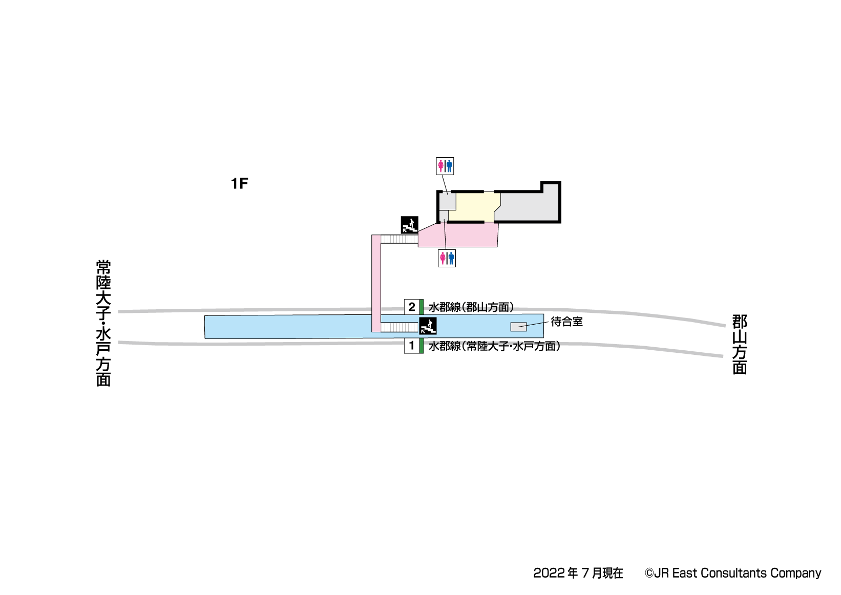 磐城棚倉駅　1F構内図