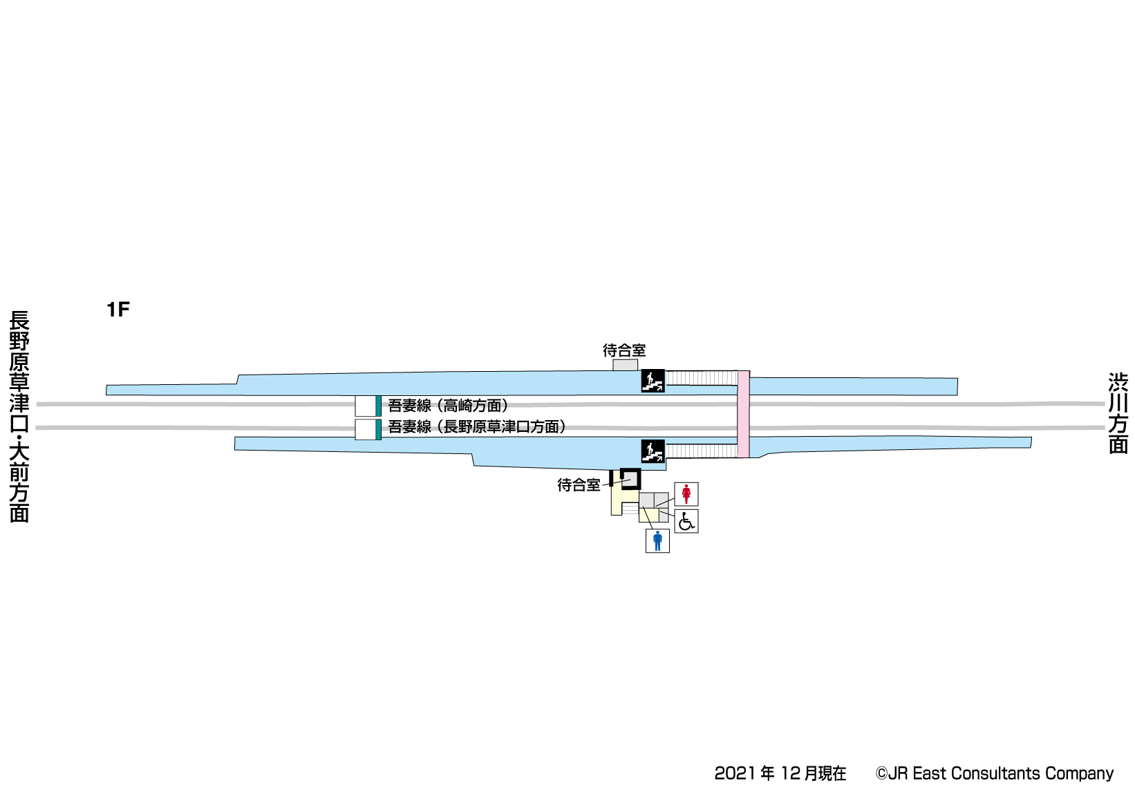 岩島駅　1F構内図