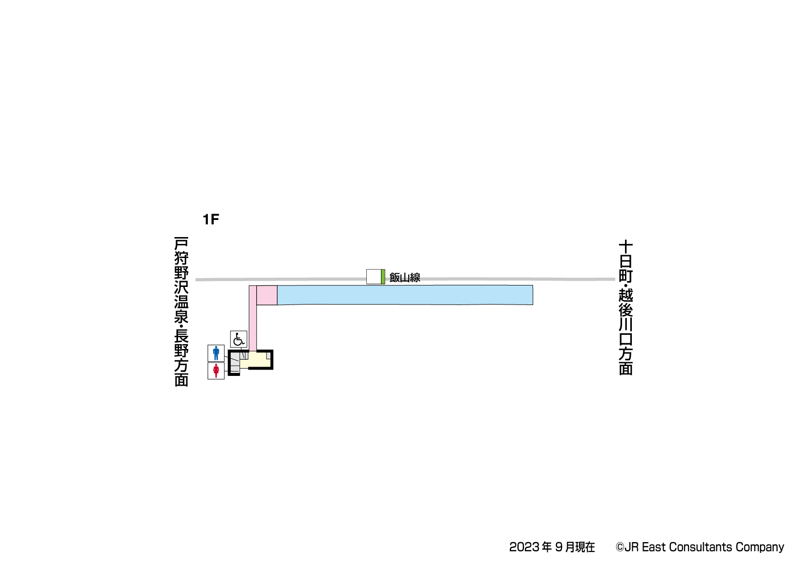 越後田沢駅　1F構内図