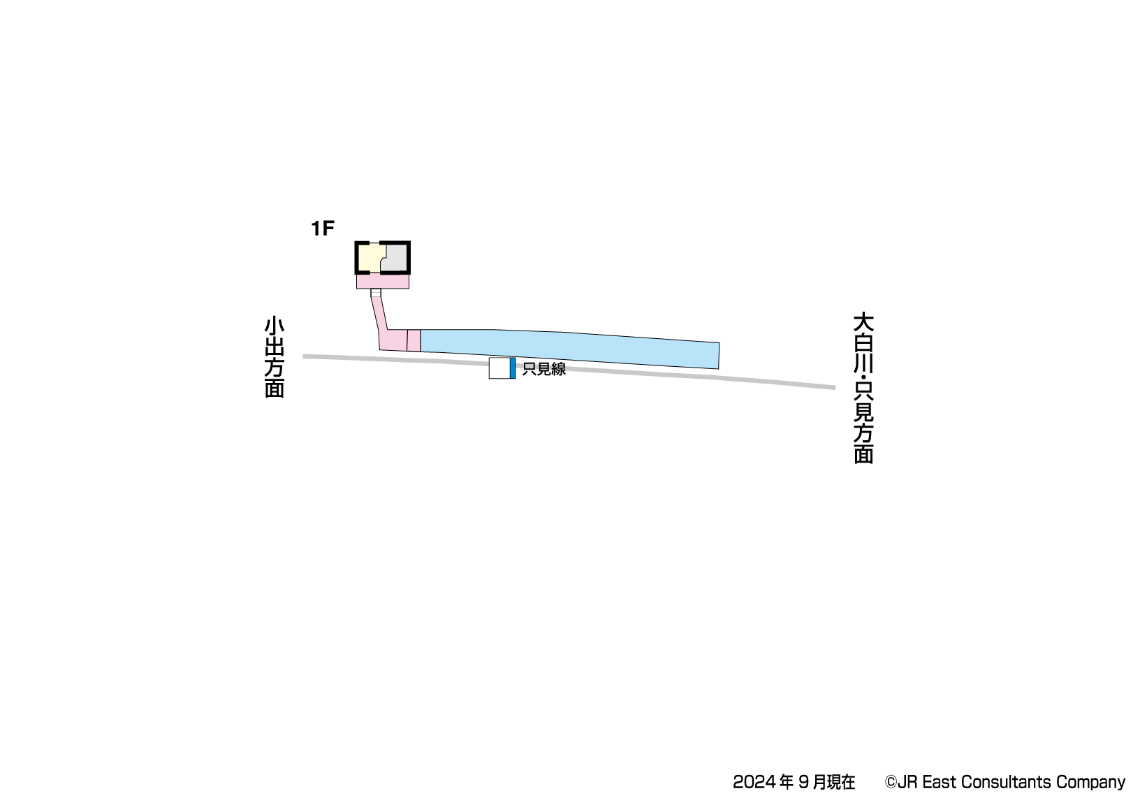 越後広瀬駅　1F構内図