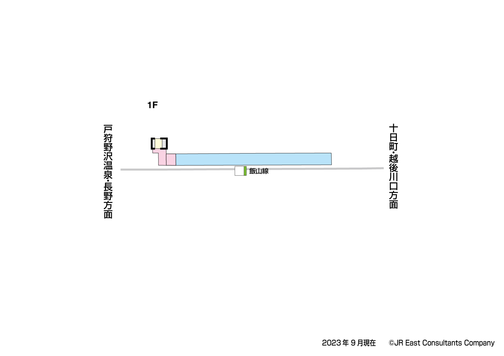 越後水沢駅　1F構内図