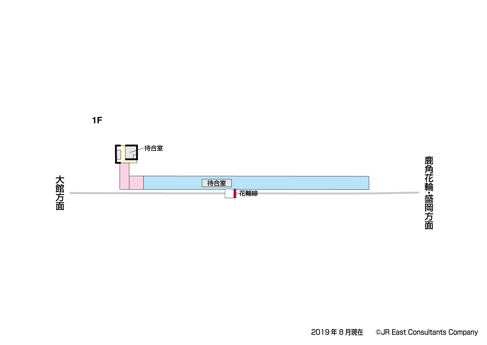 扇田駅　1F構内図