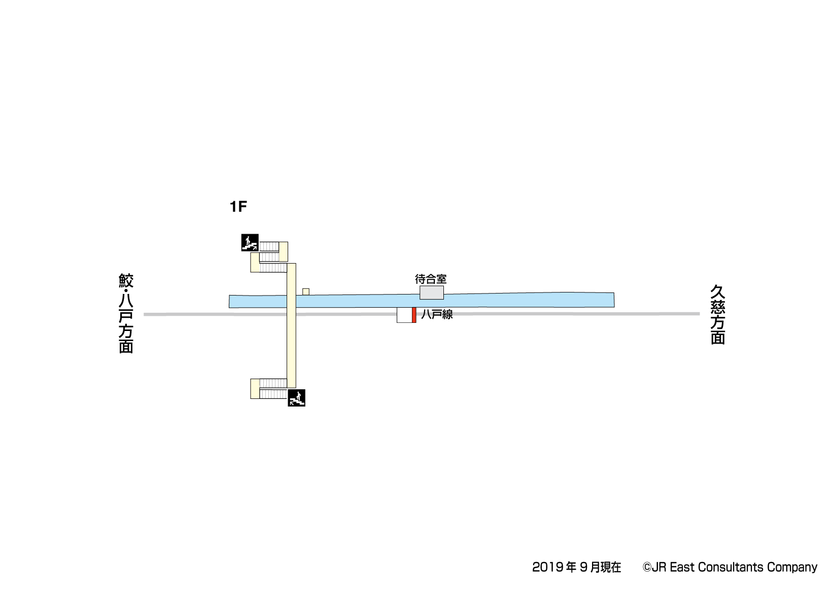 大蛇駅　1F構内図