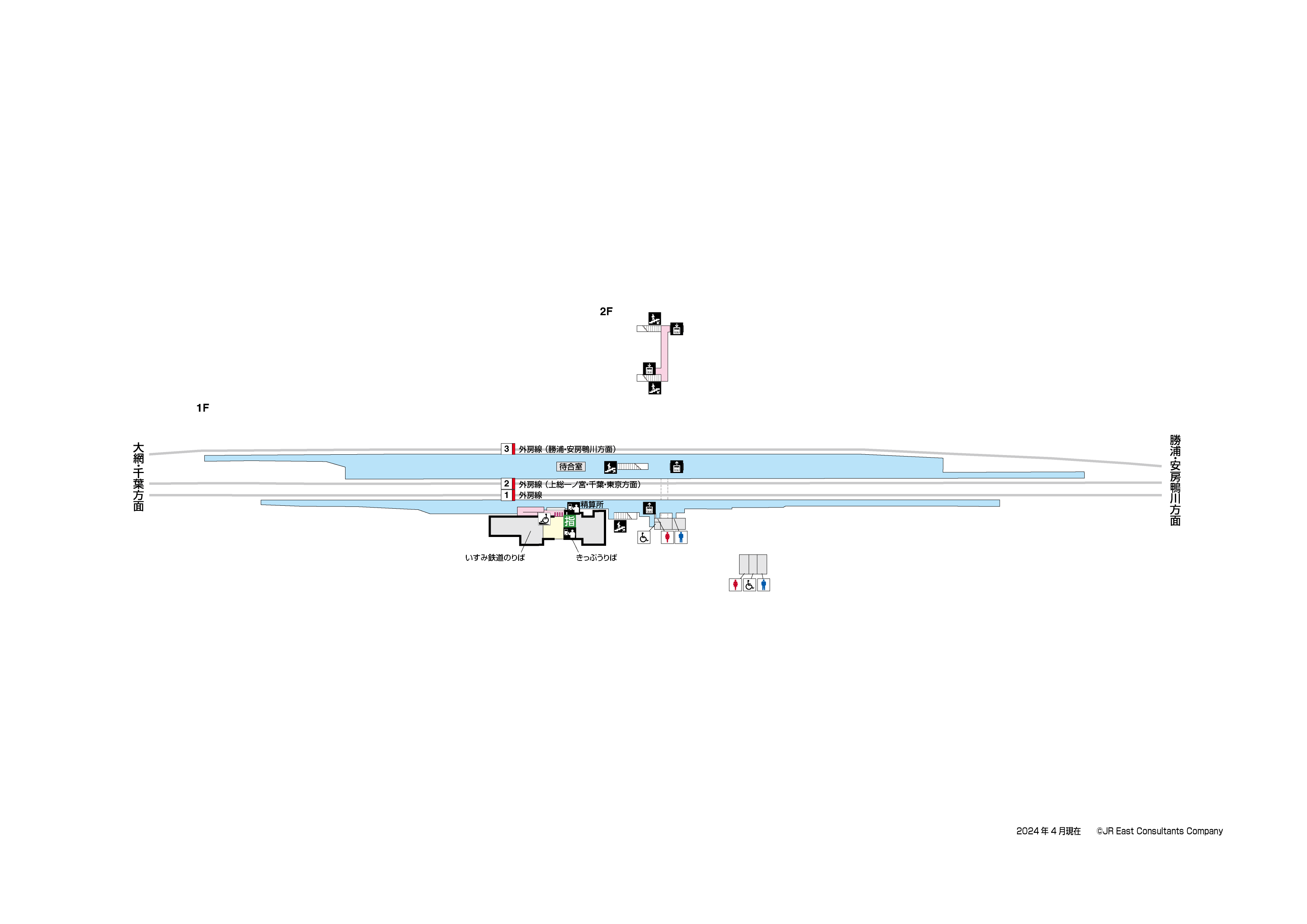 大原駅　1F構内図