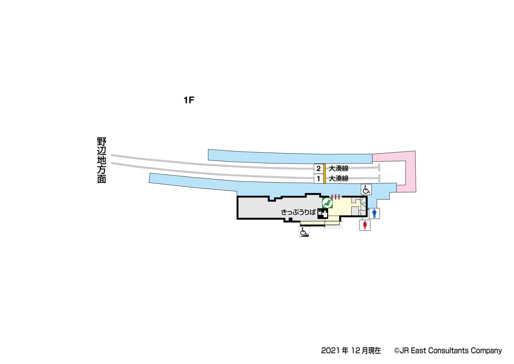 大湊駅　1F構内図