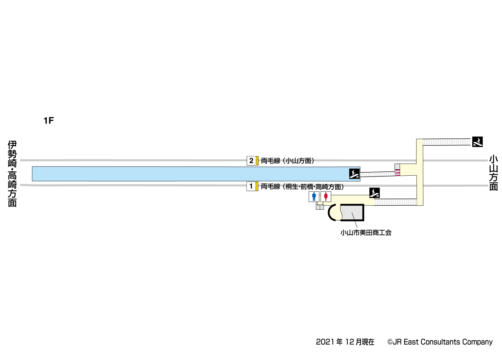 思川駅　1F構内図