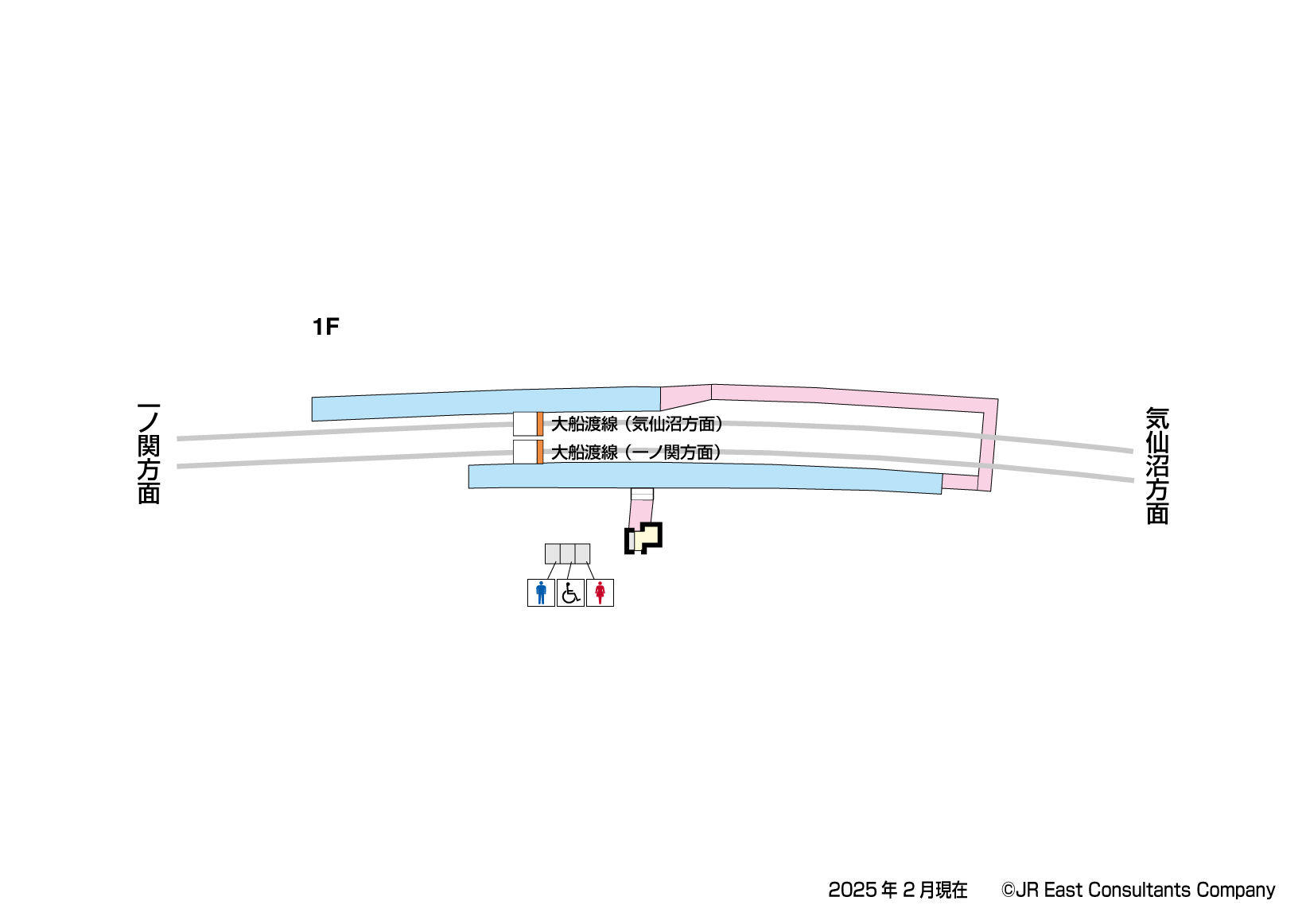 折壁駅　1F構内図