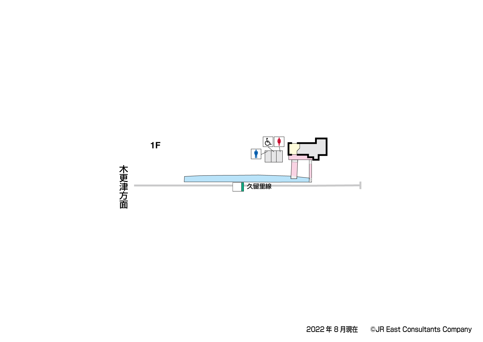 上総亀山駅　1F構内図