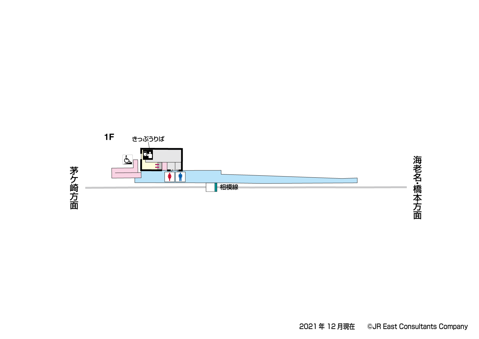 門沢橋駅　1f構内図