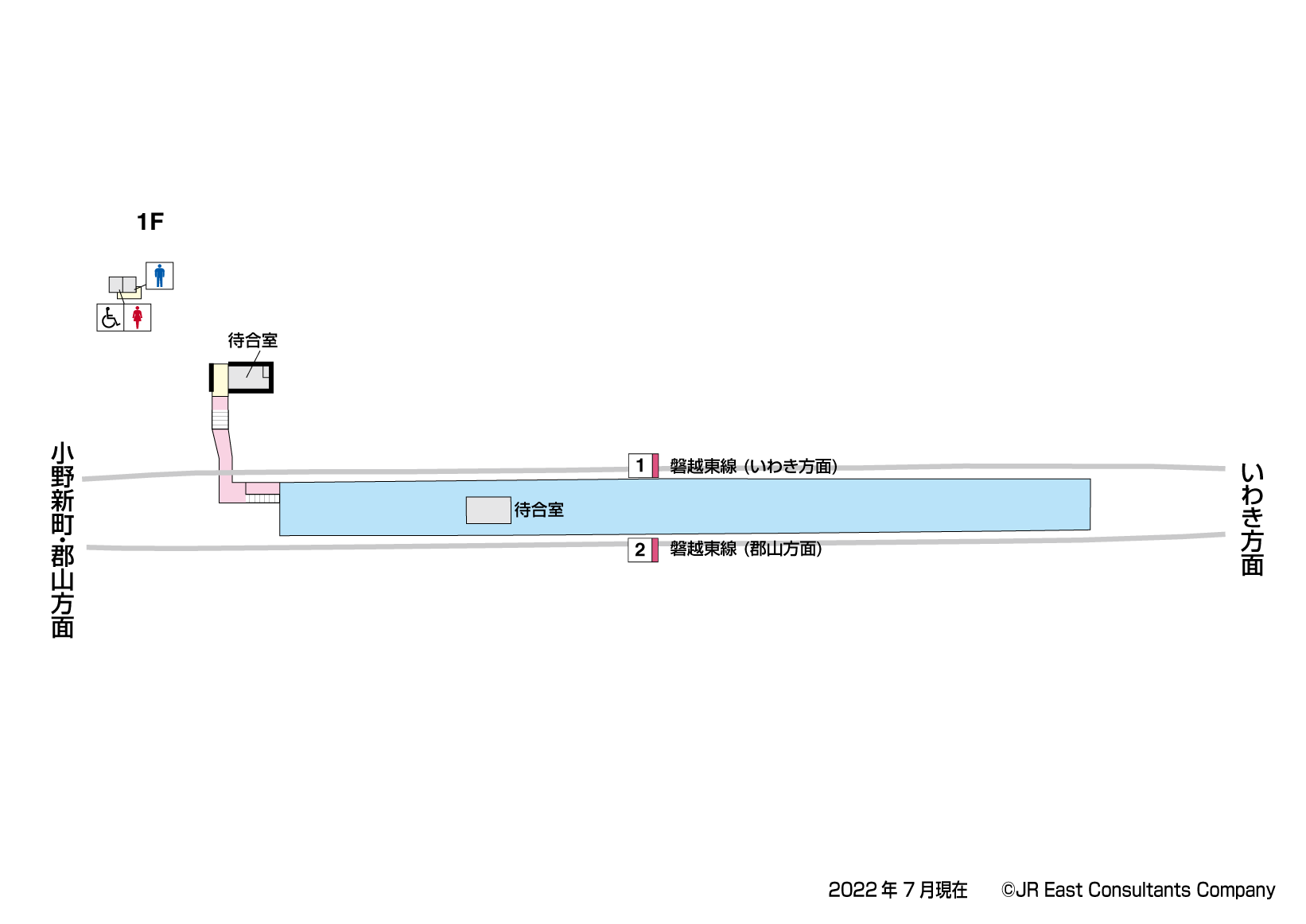 川前駅　1F構内図