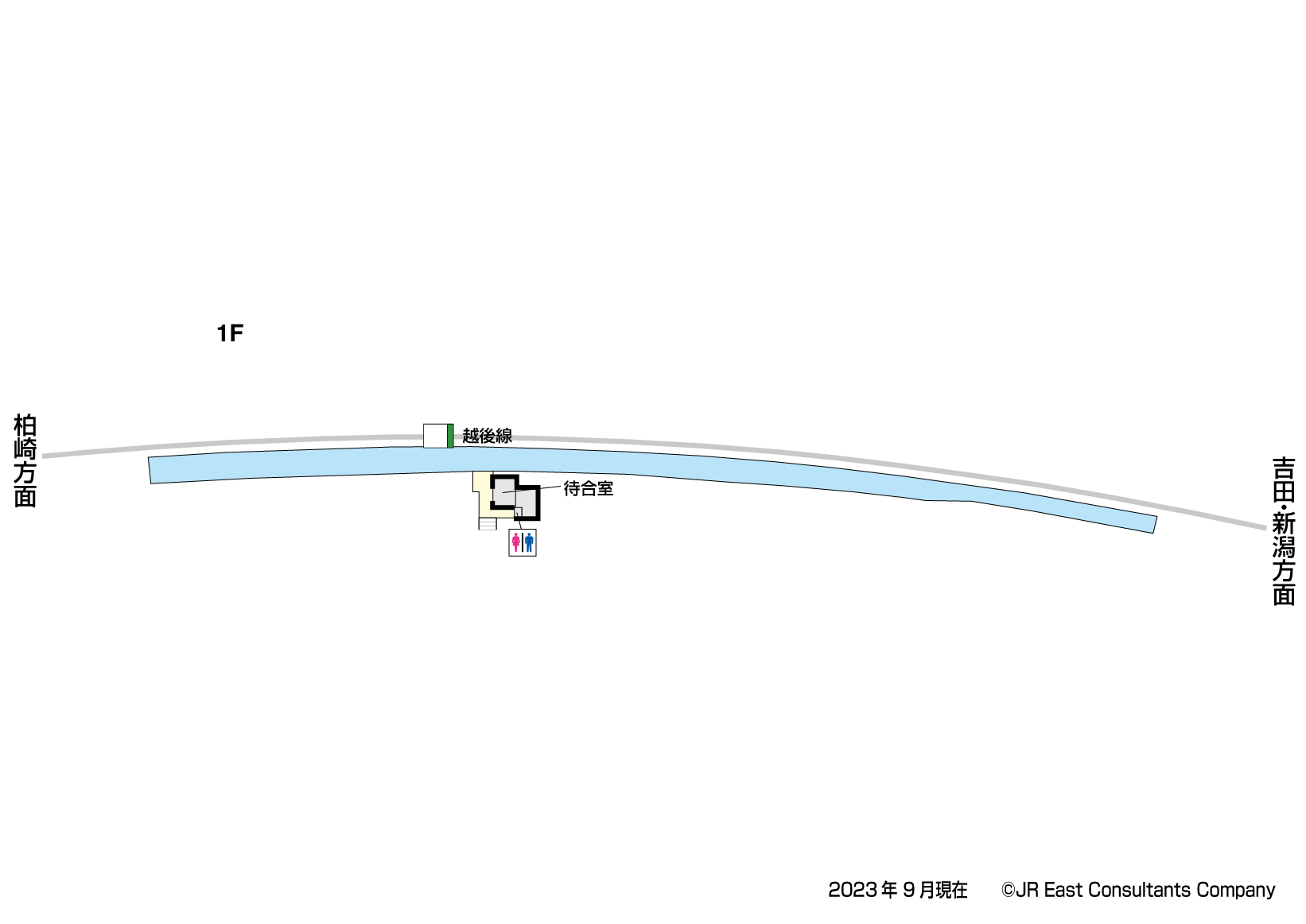 桐原駅　1F構内図