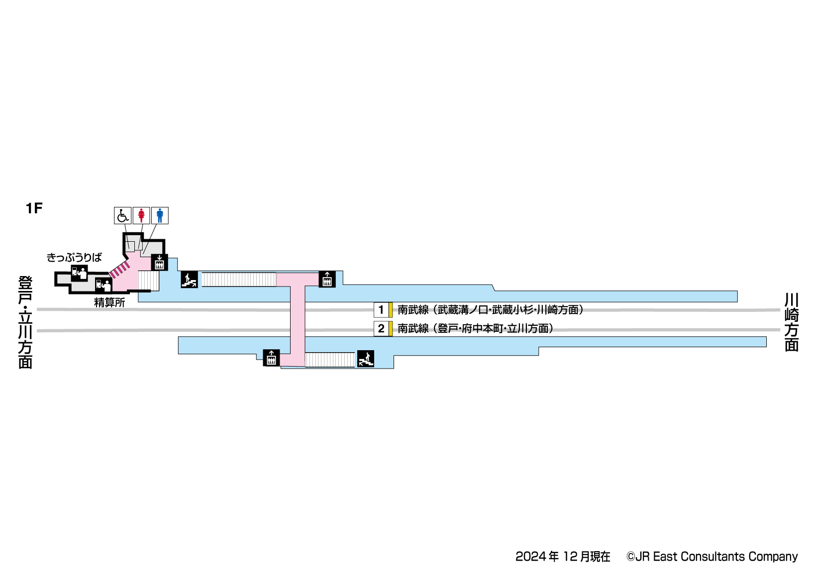 久地駅　1F構内図