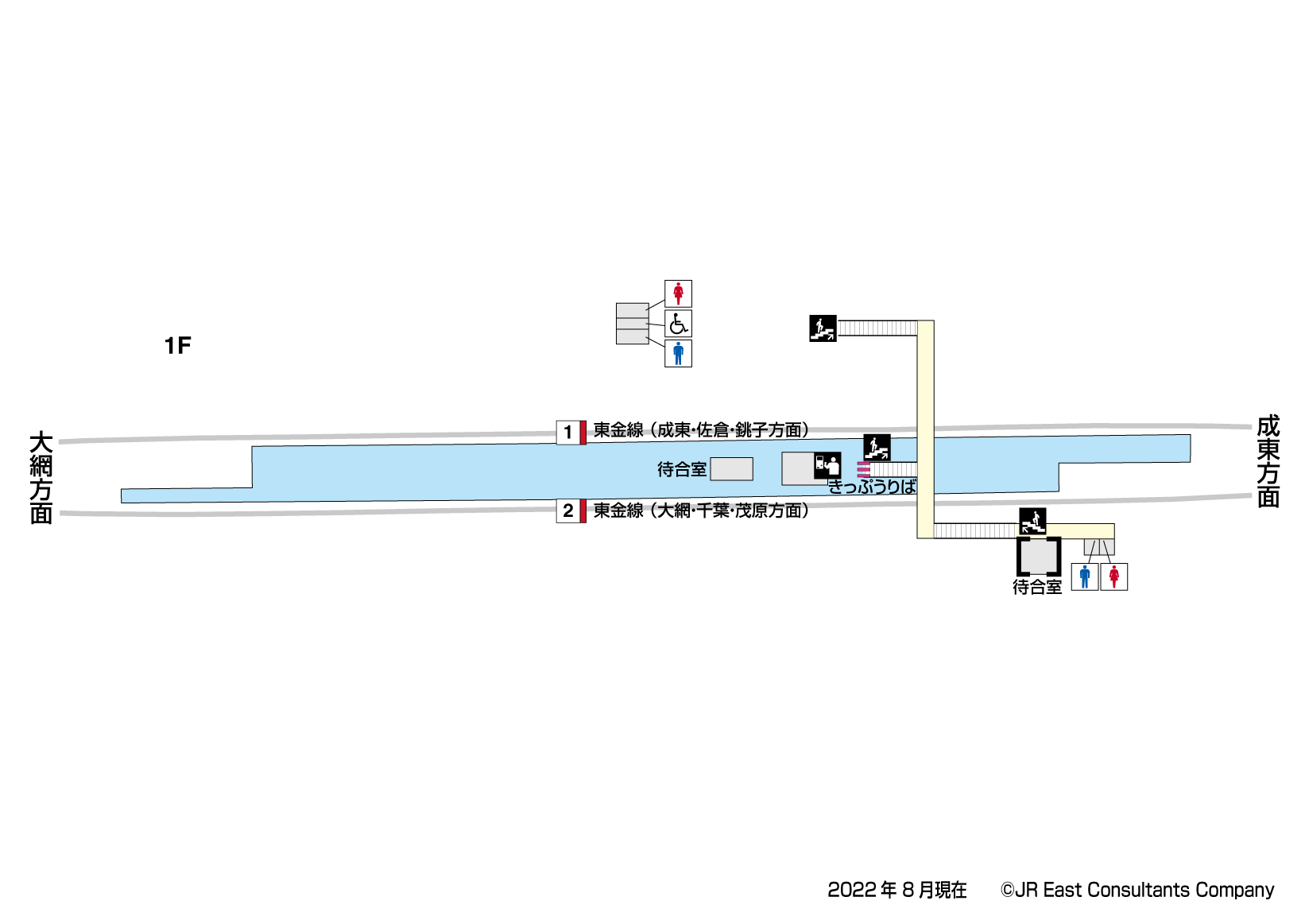 求名駅　1F構内図