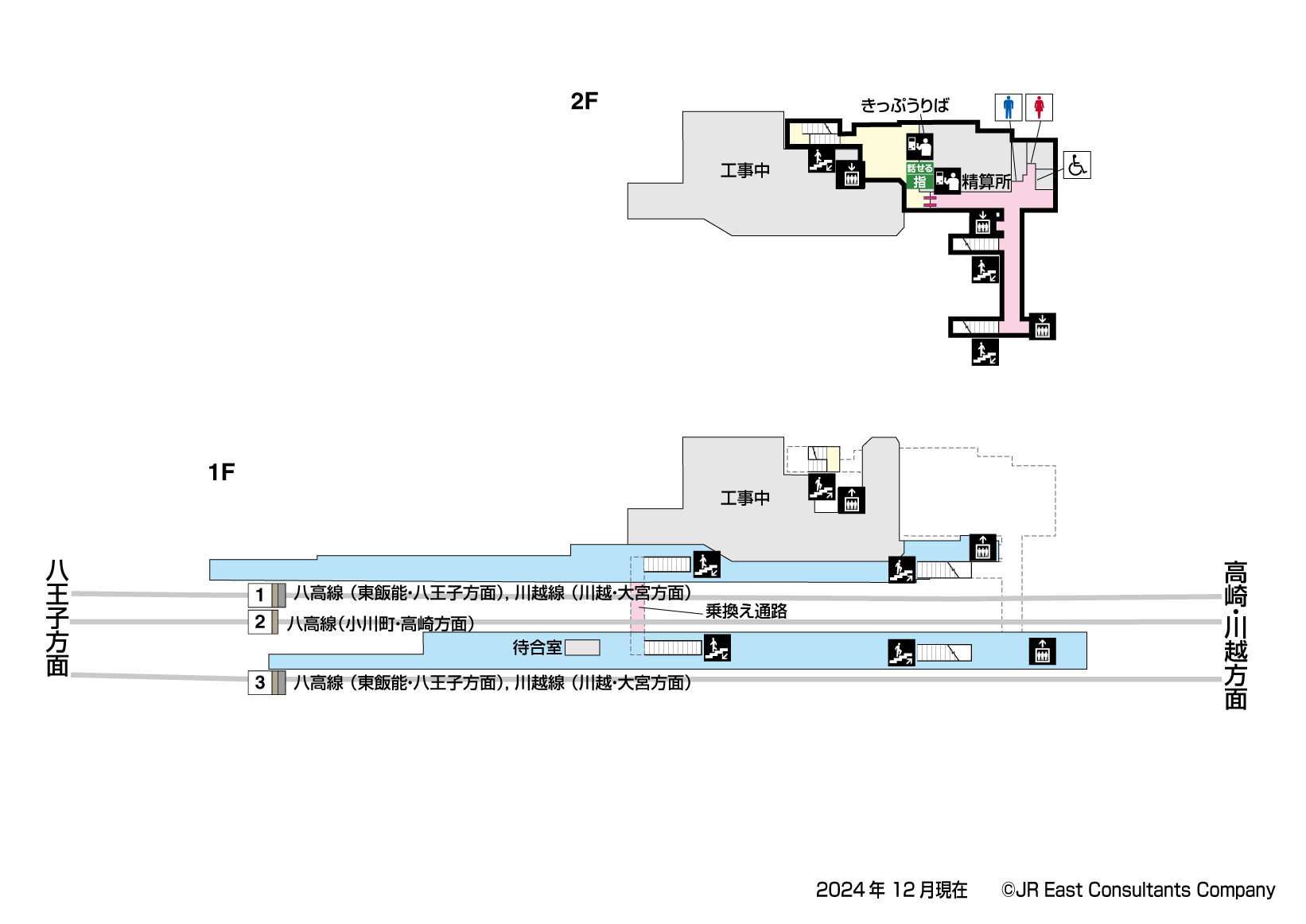 高麗川駅　1F構内図