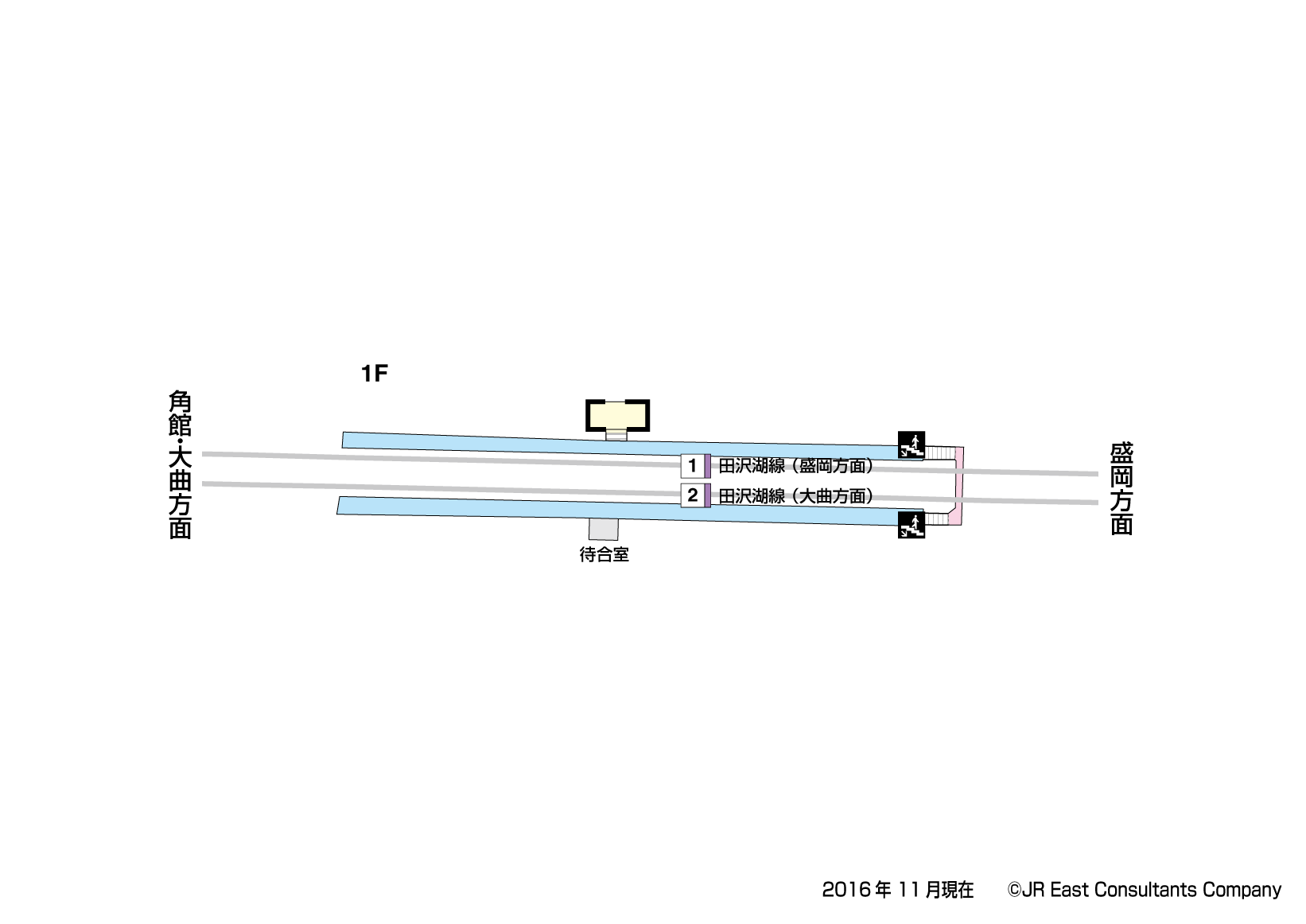 刺巻駅　1F構内図