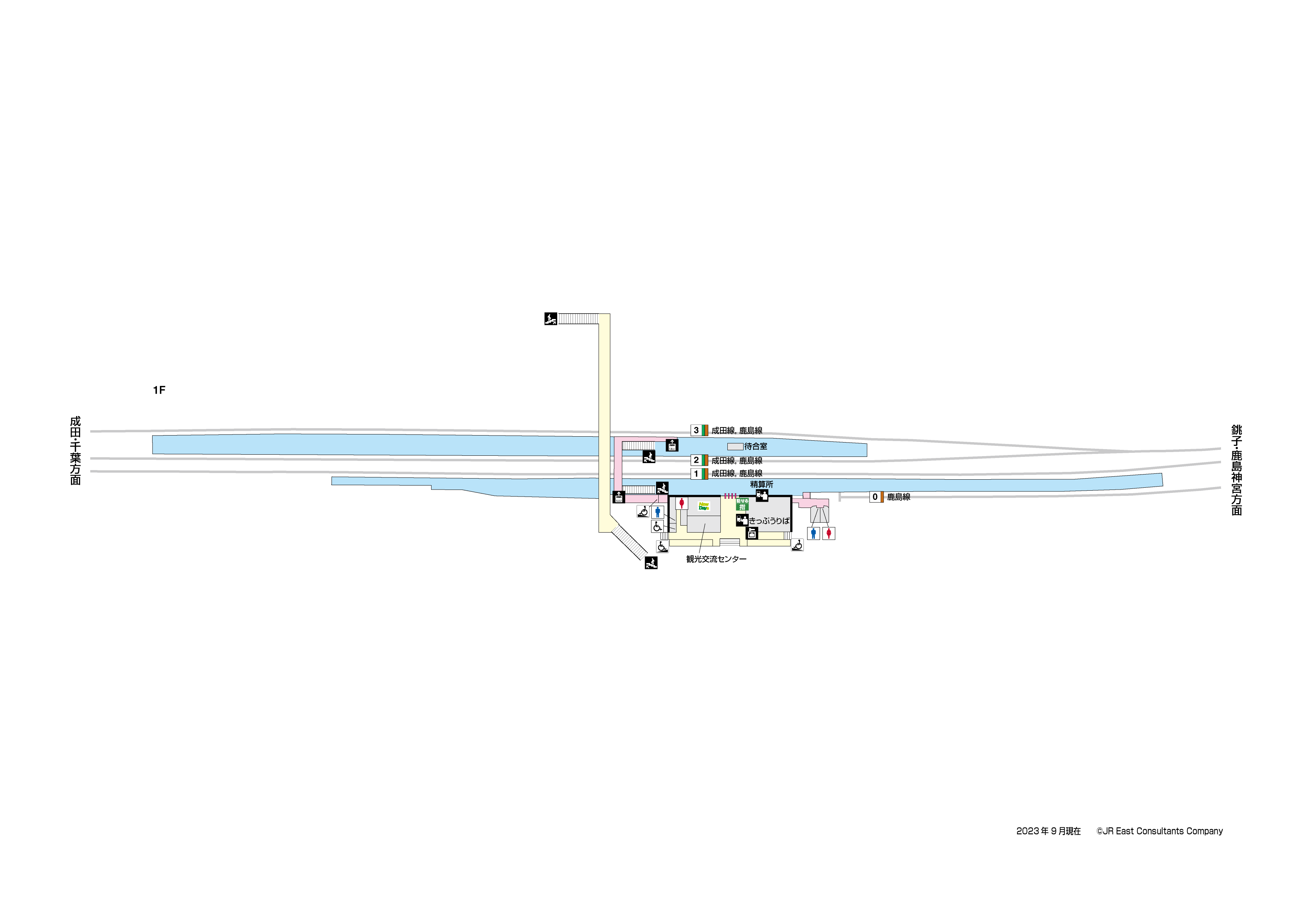 佐原駅　1F構内図