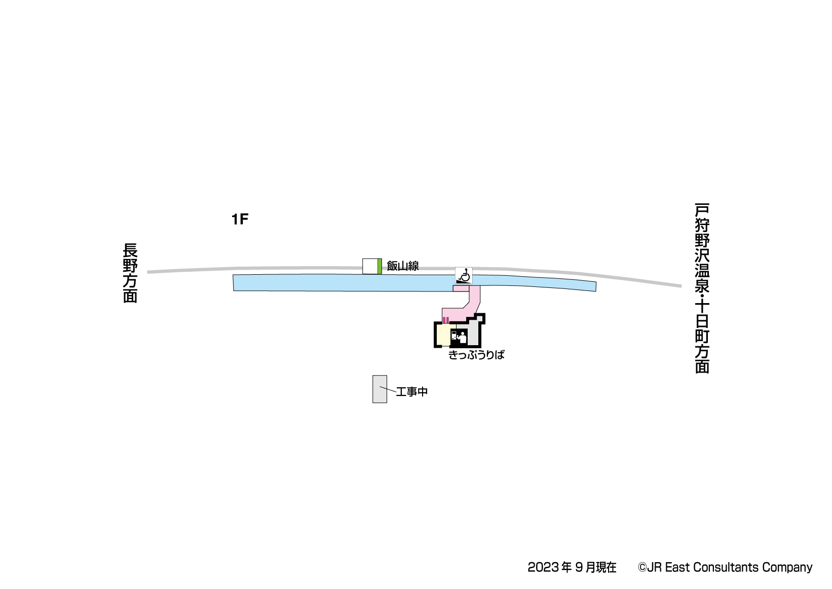 信濃浅野駅　1F構内図