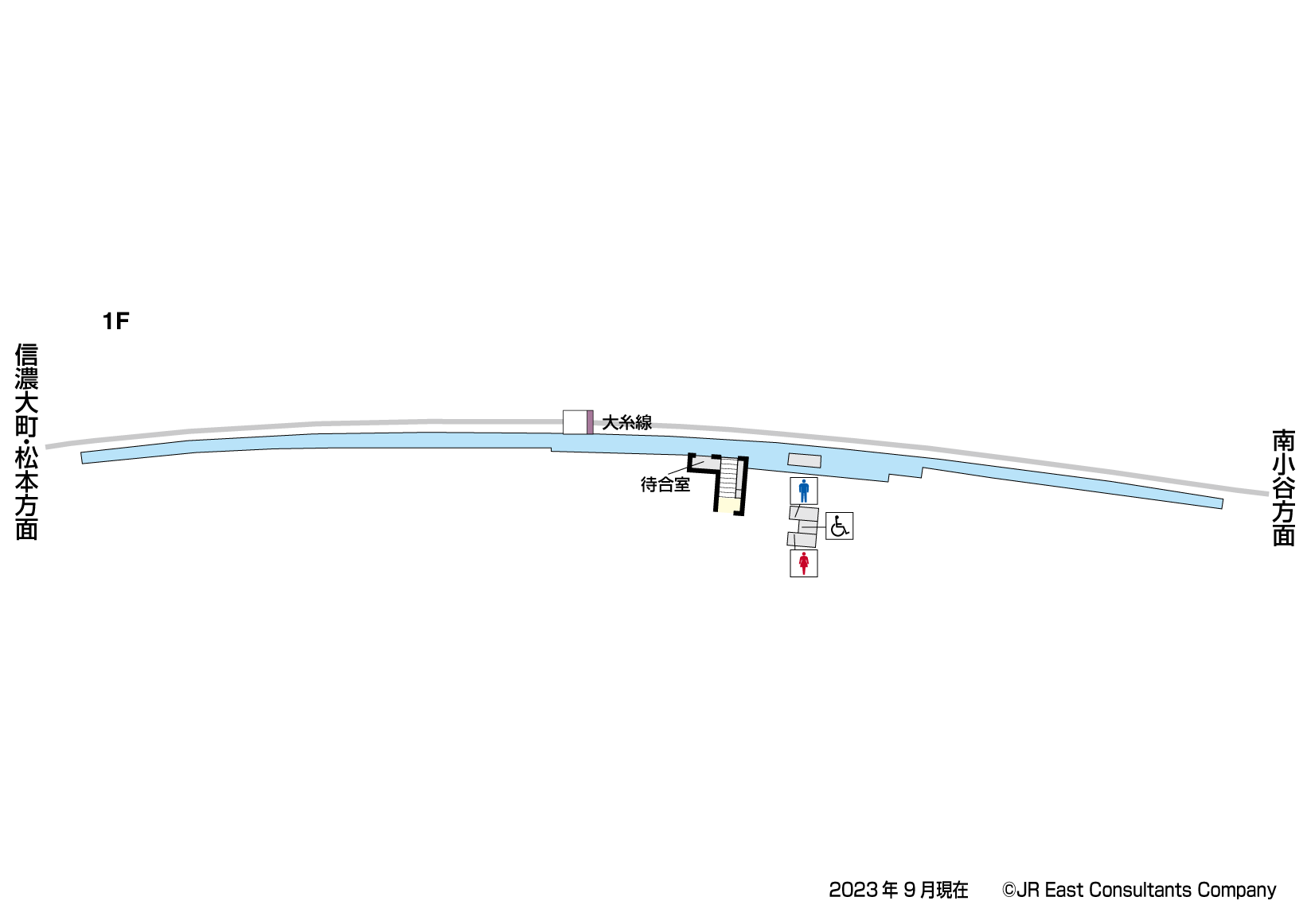 信濃森上駅　1F構内図