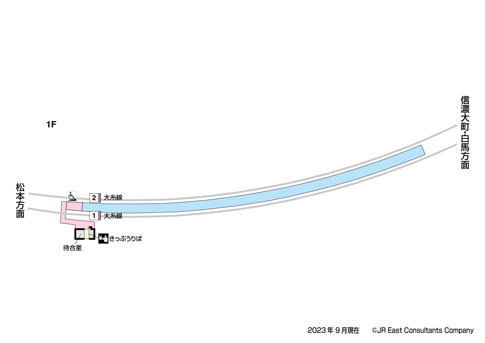 島内駅　1F構内図