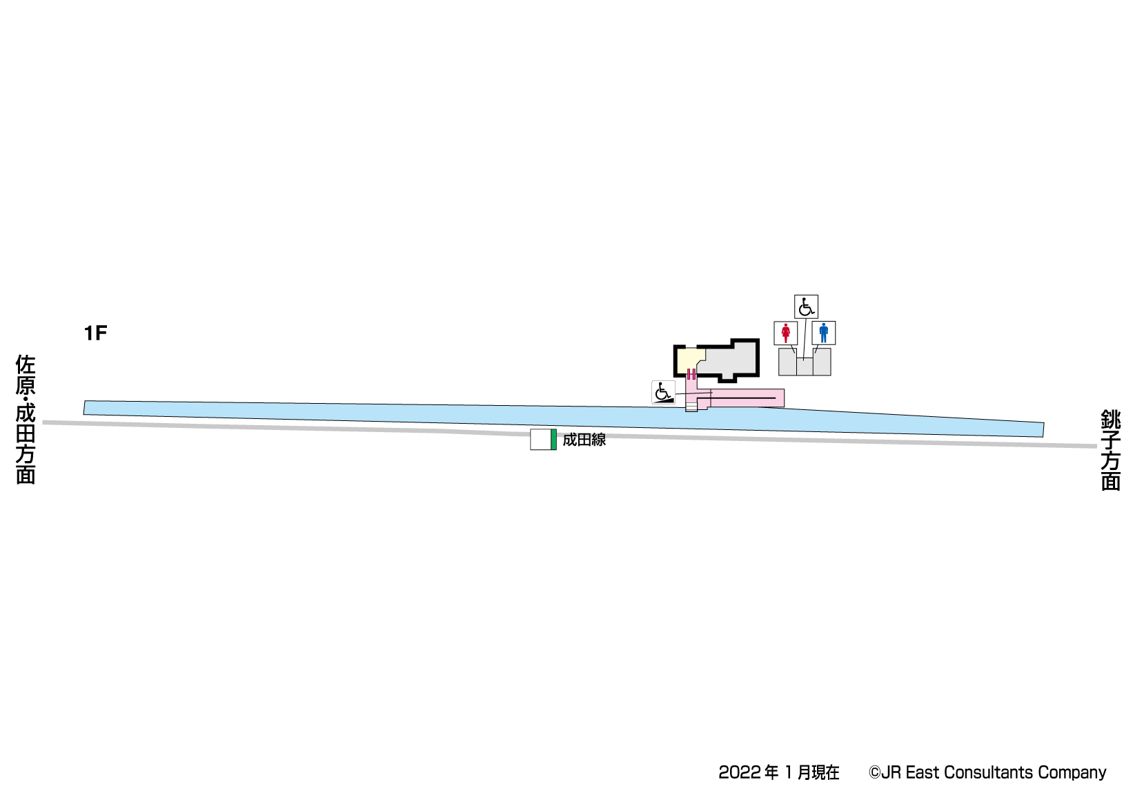 下総橘駅　1F構内図