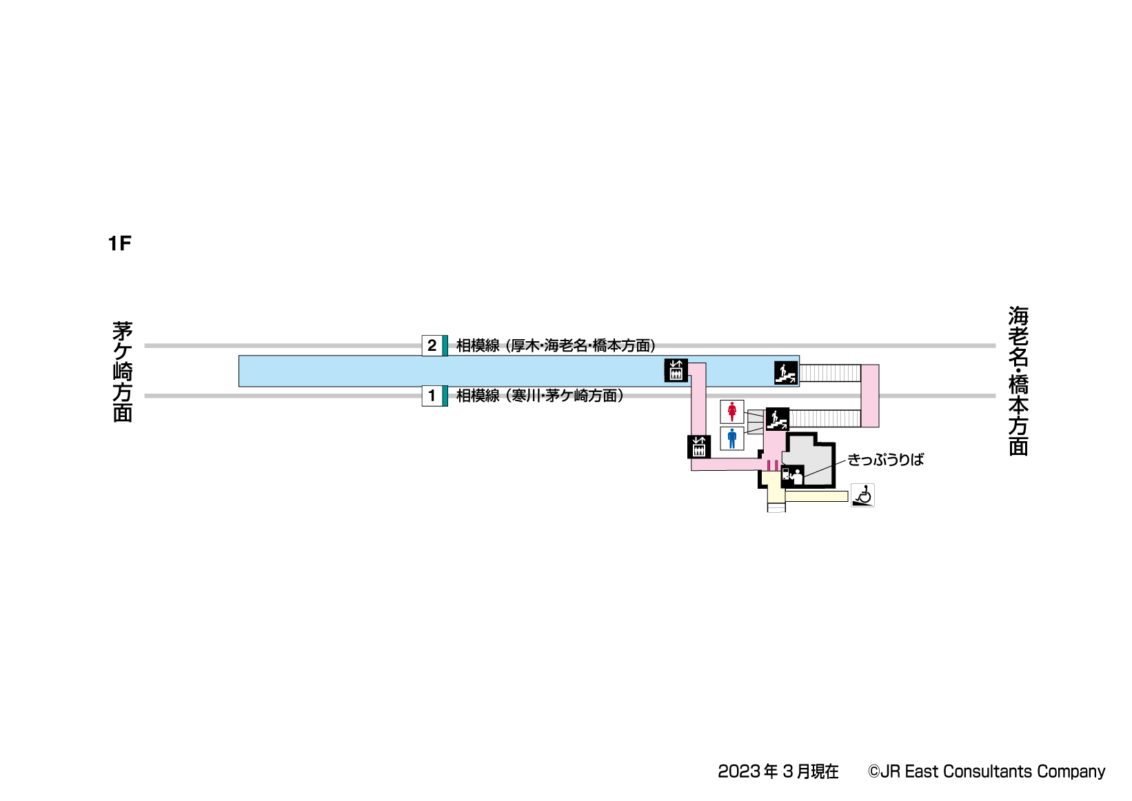 社家駅　1F構内図