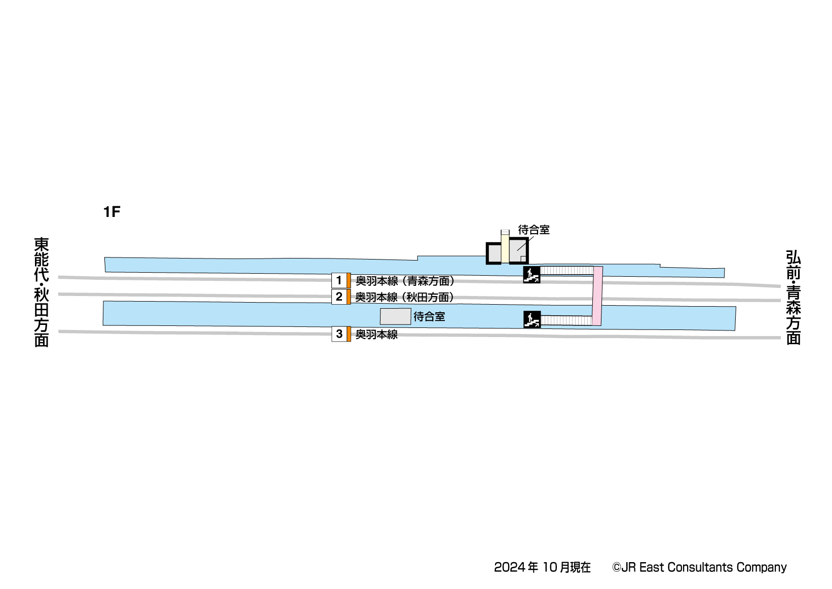 白沢駅　1F構内図