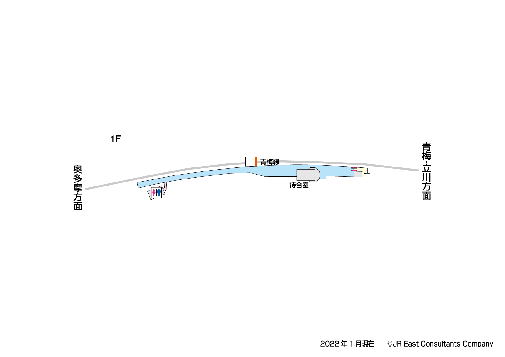白丸駅　1F構内図