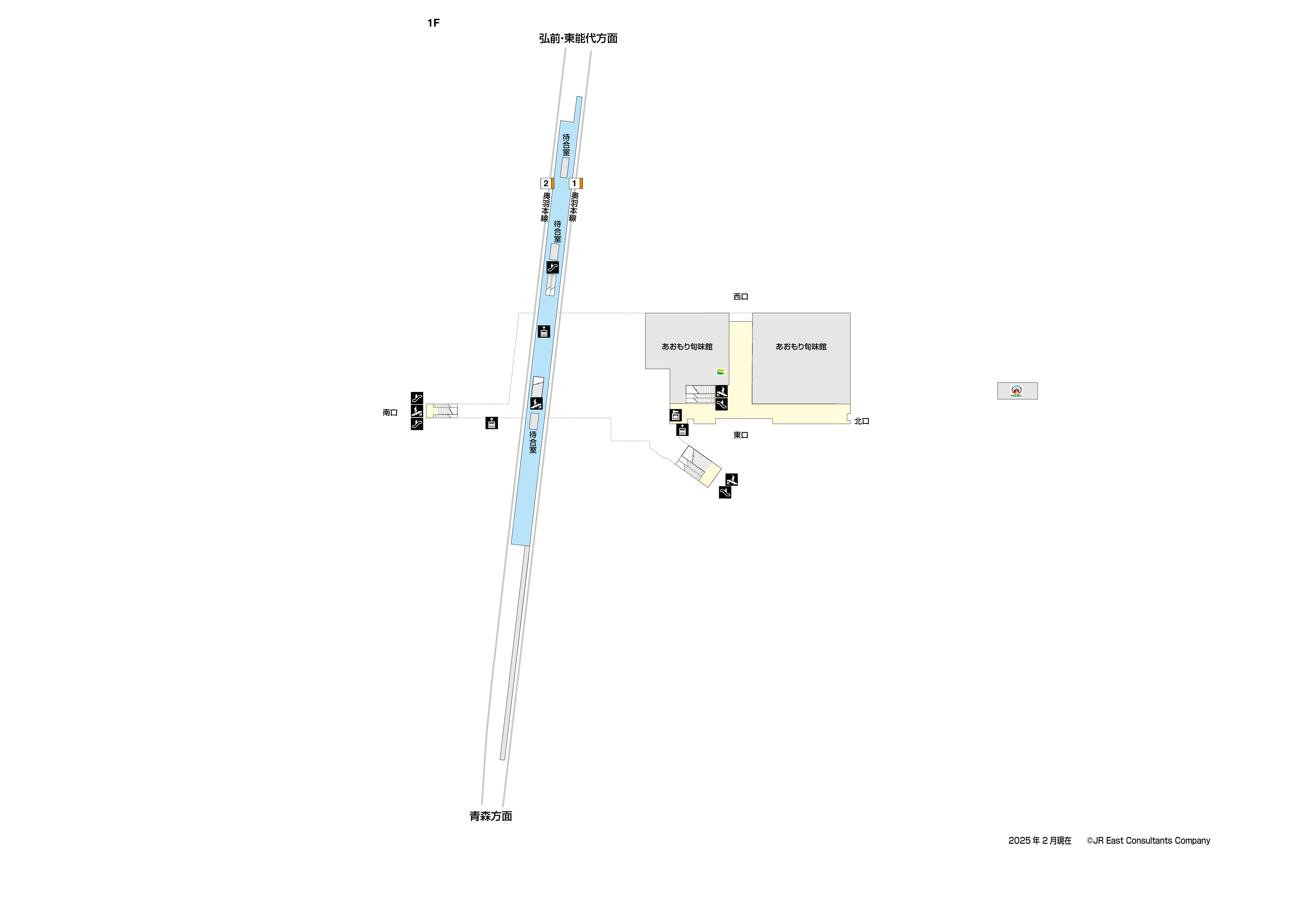 新青森駅　1F構内図