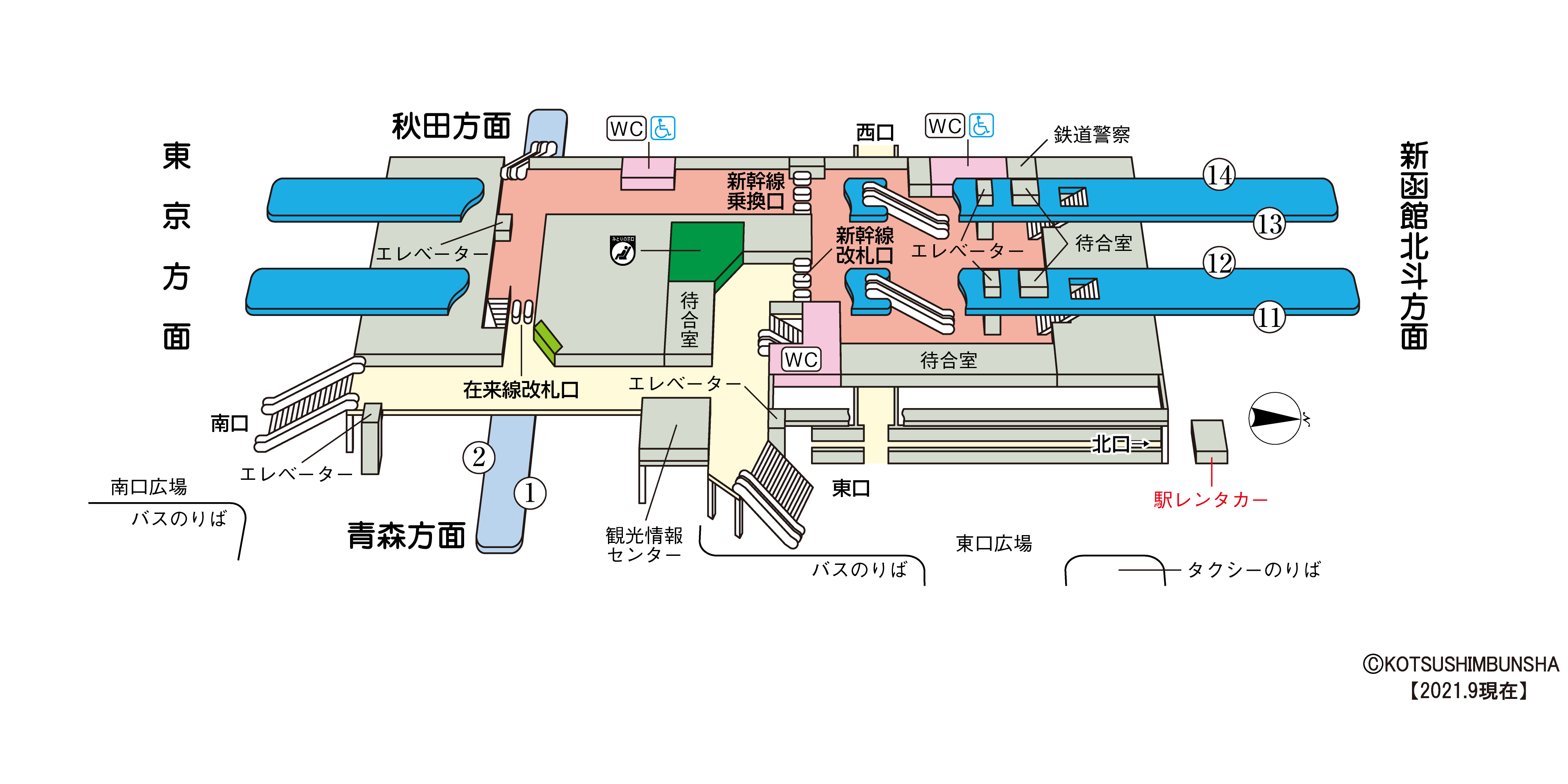 Jr東日本 駅構内図 新青森駅