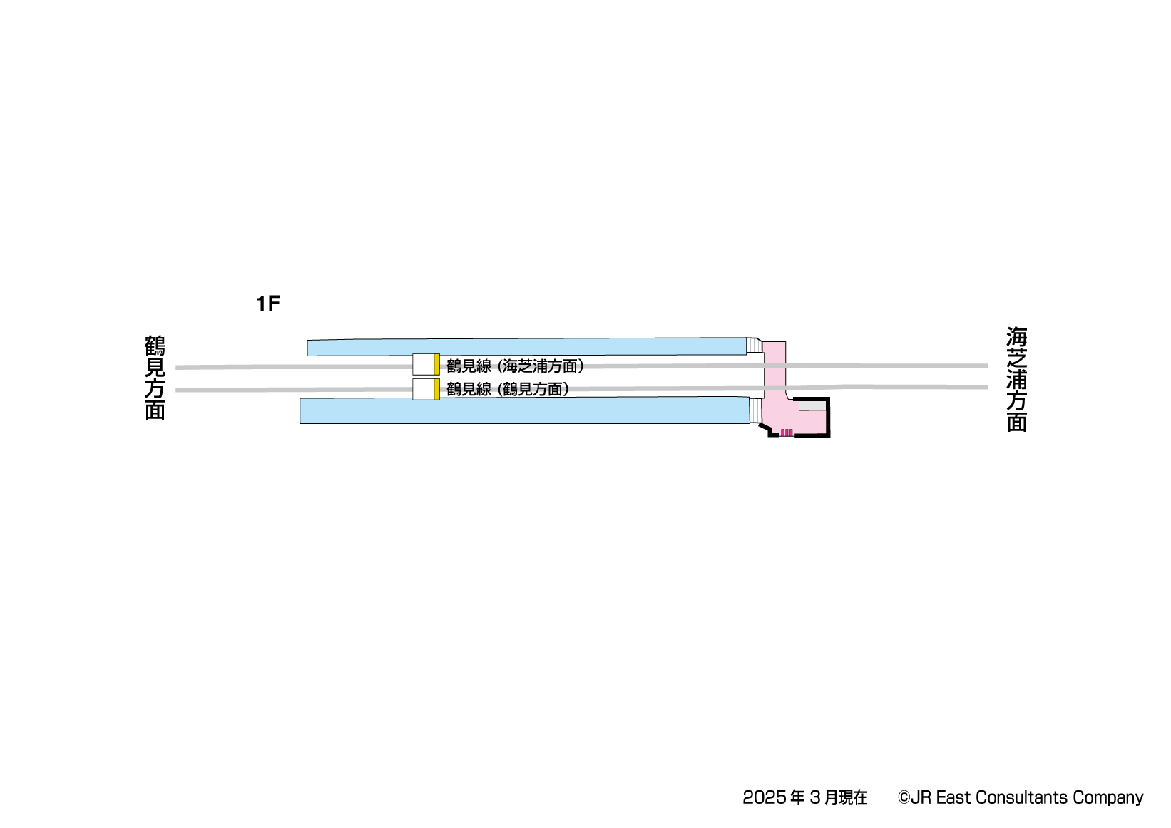 新芝浦駅　1F構内図