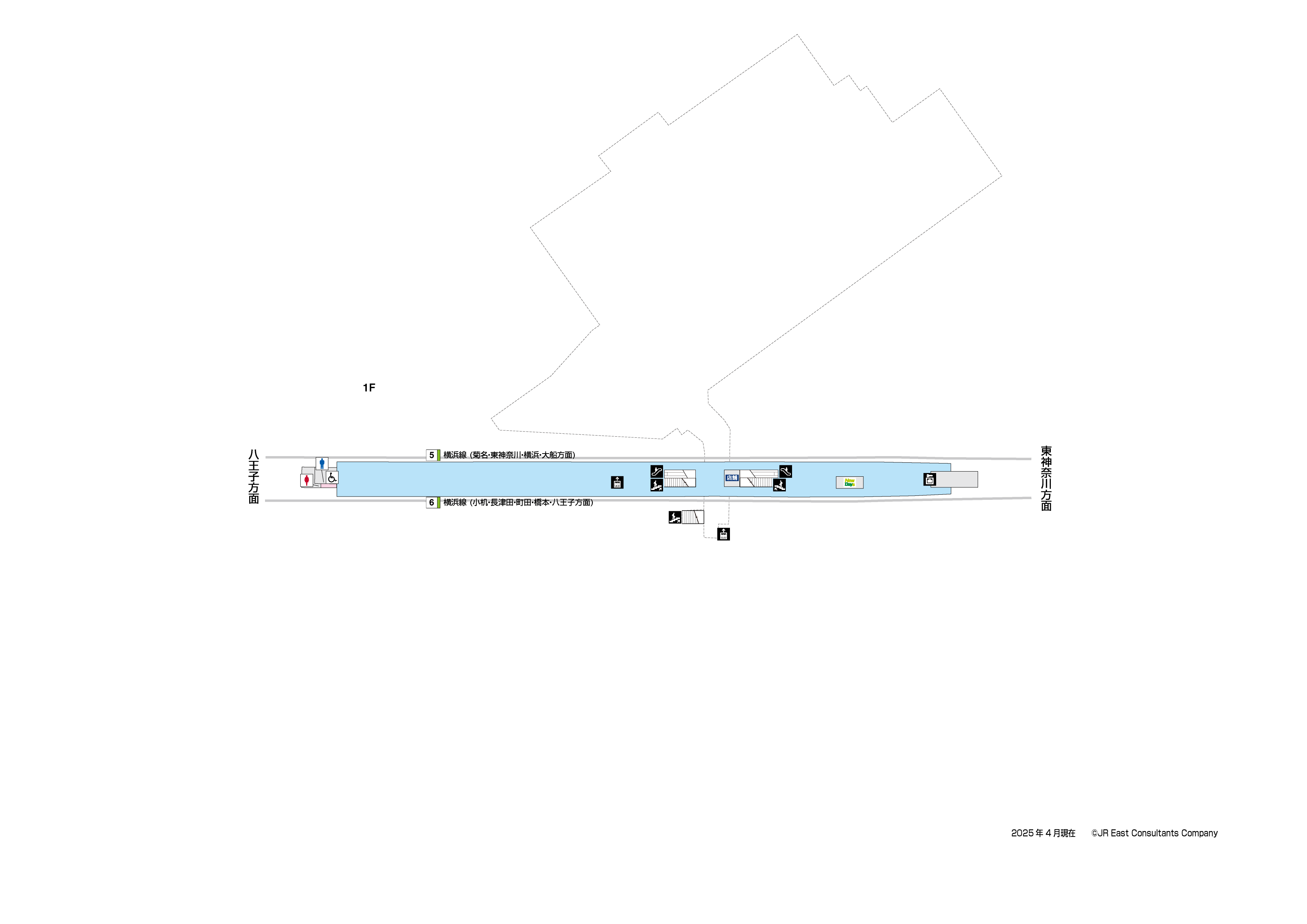 新横浜駅　1F構内図