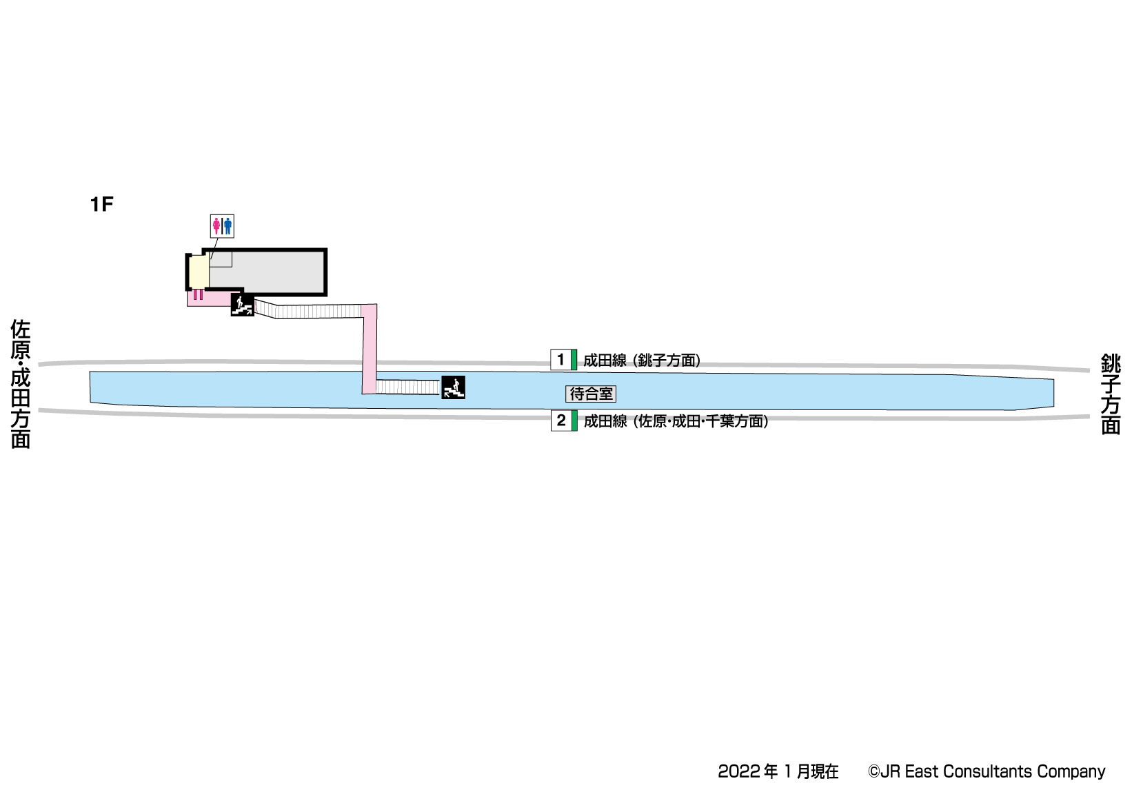 水郷駅　1F構内図