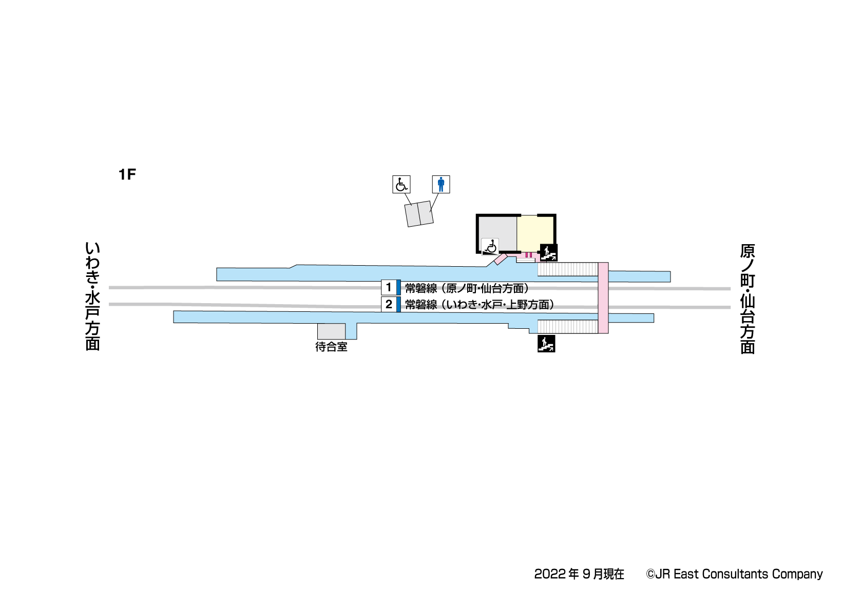 末続駅　1F構内図