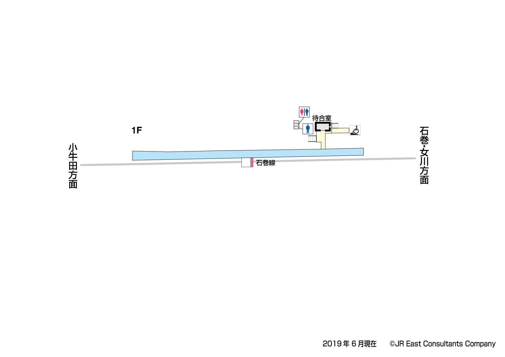 曽波神駅　1F構内図