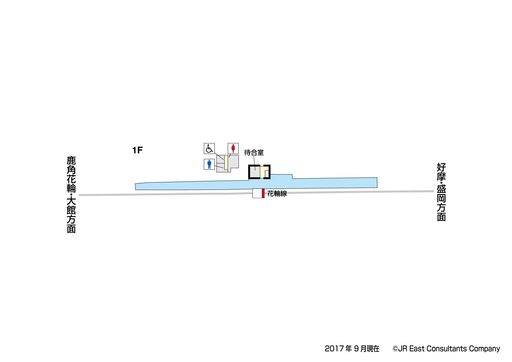 平館駅　1F構内図