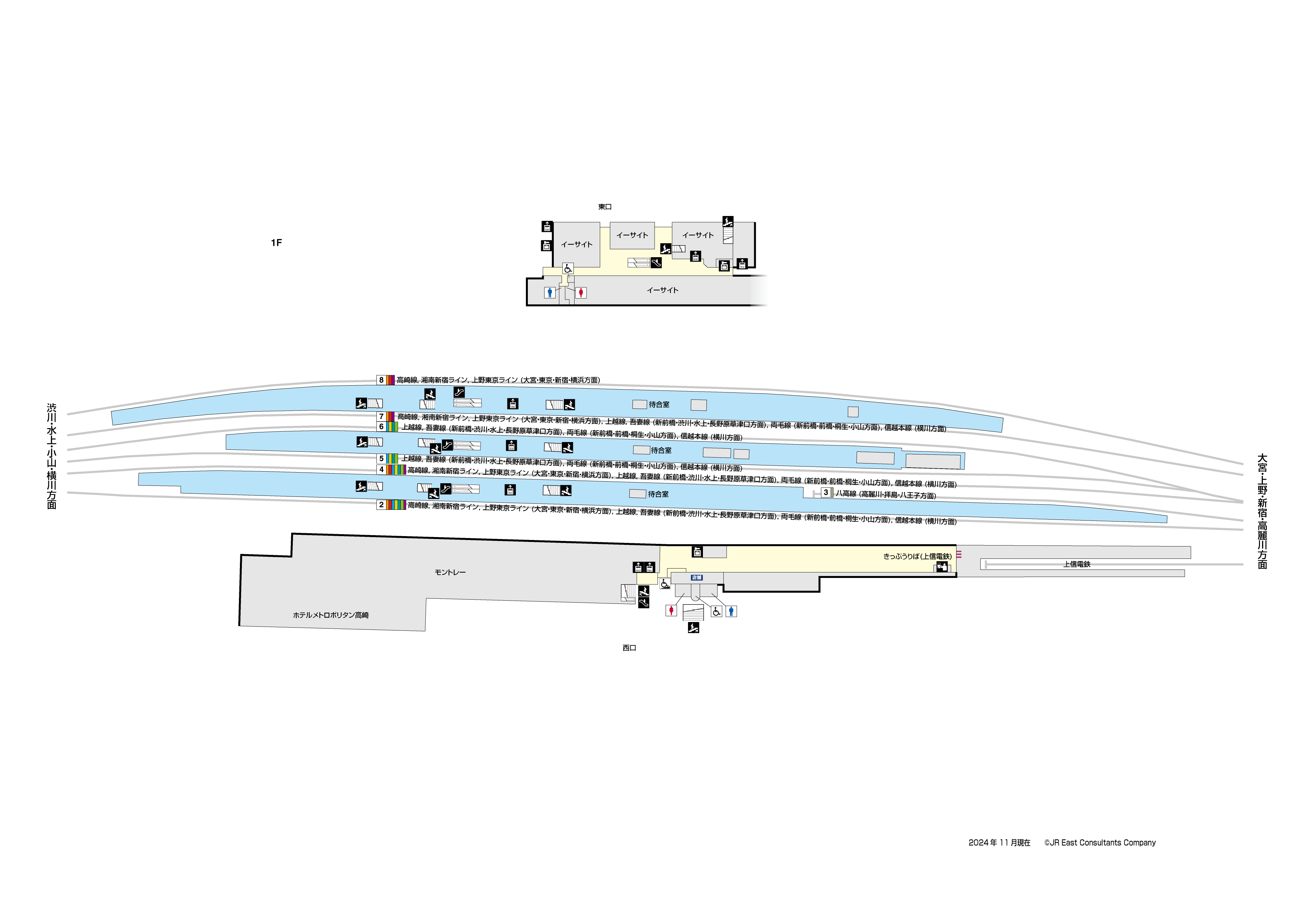 Jr東日本 駅構内図 高崎駅