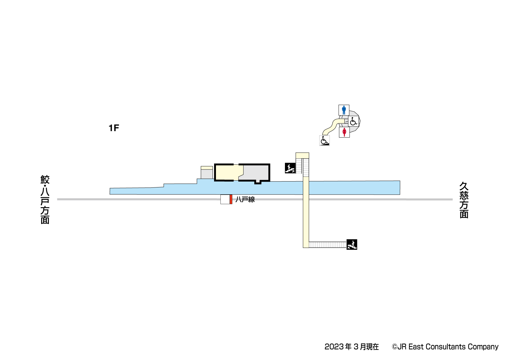 種市駅　1F構内図