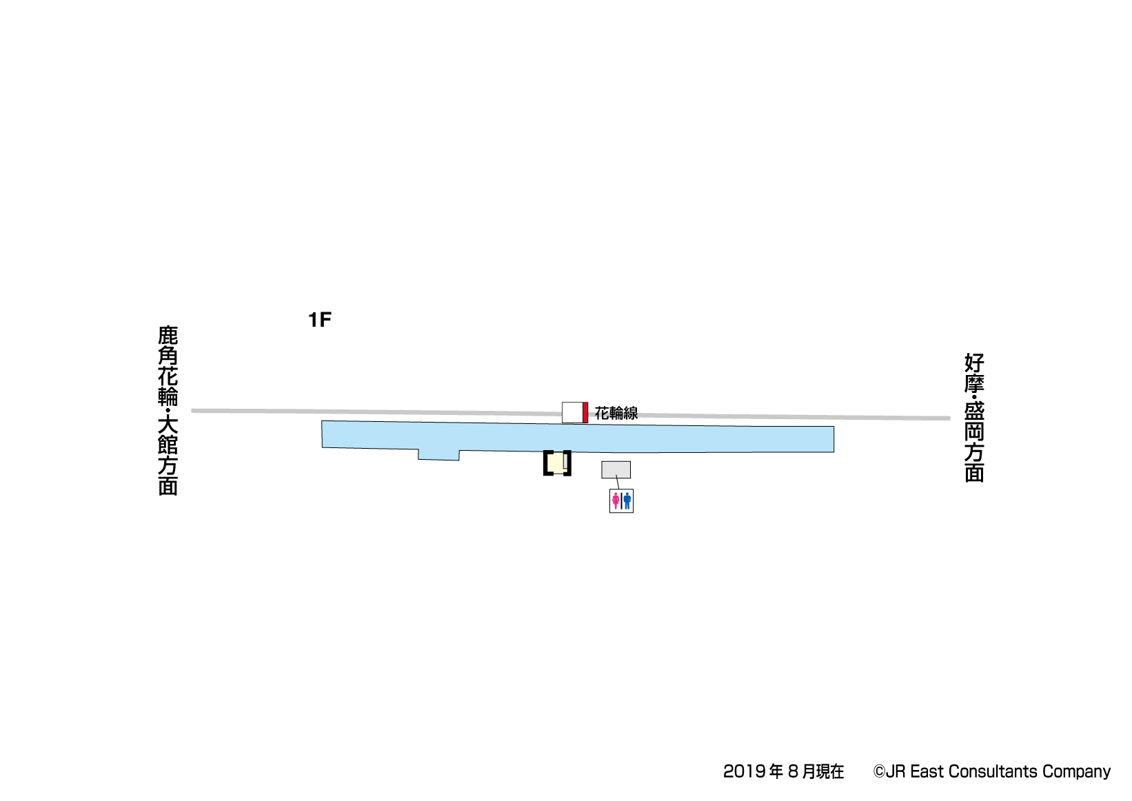 田山駅　1F構内図