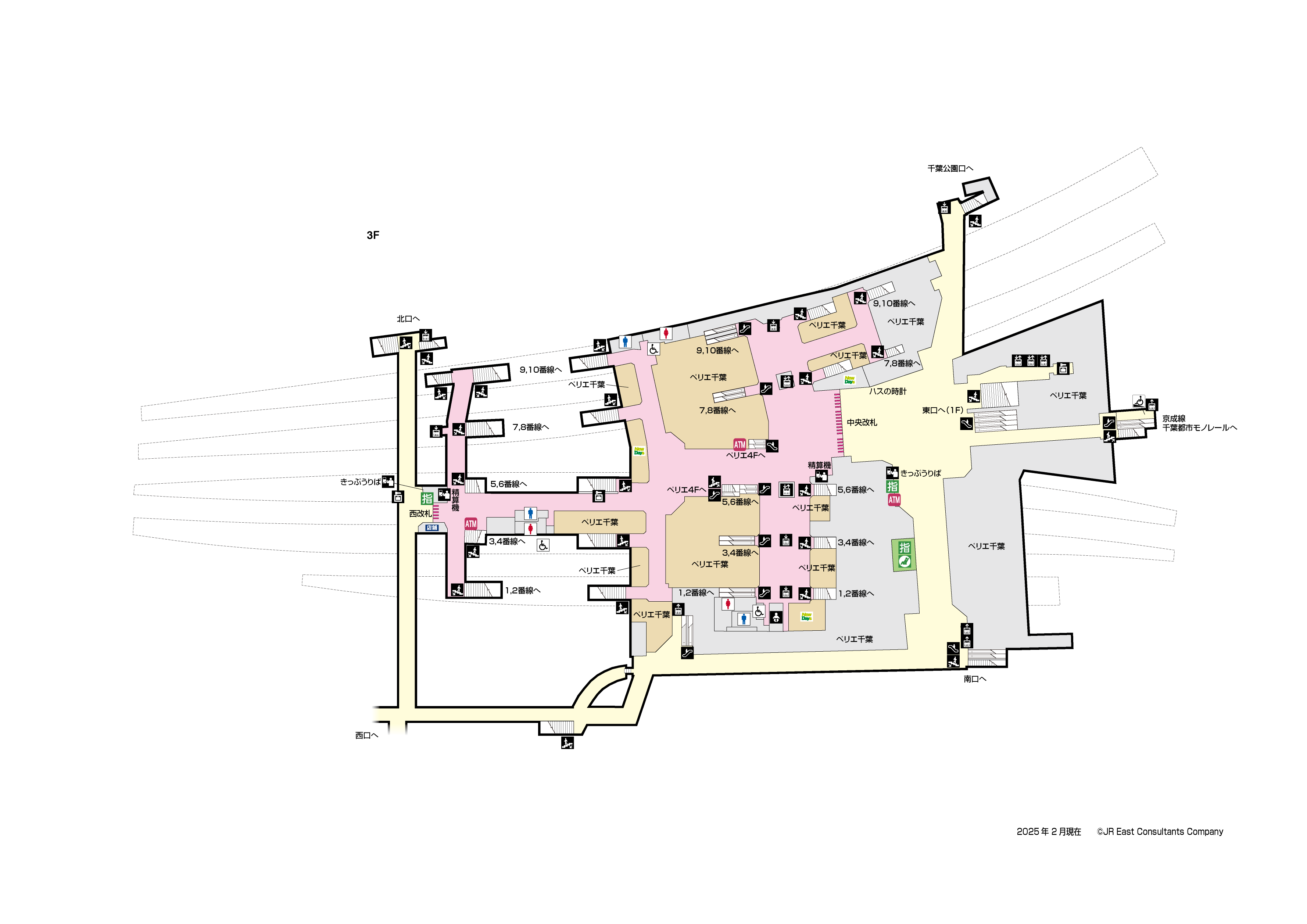 千葉駅　3F構内図