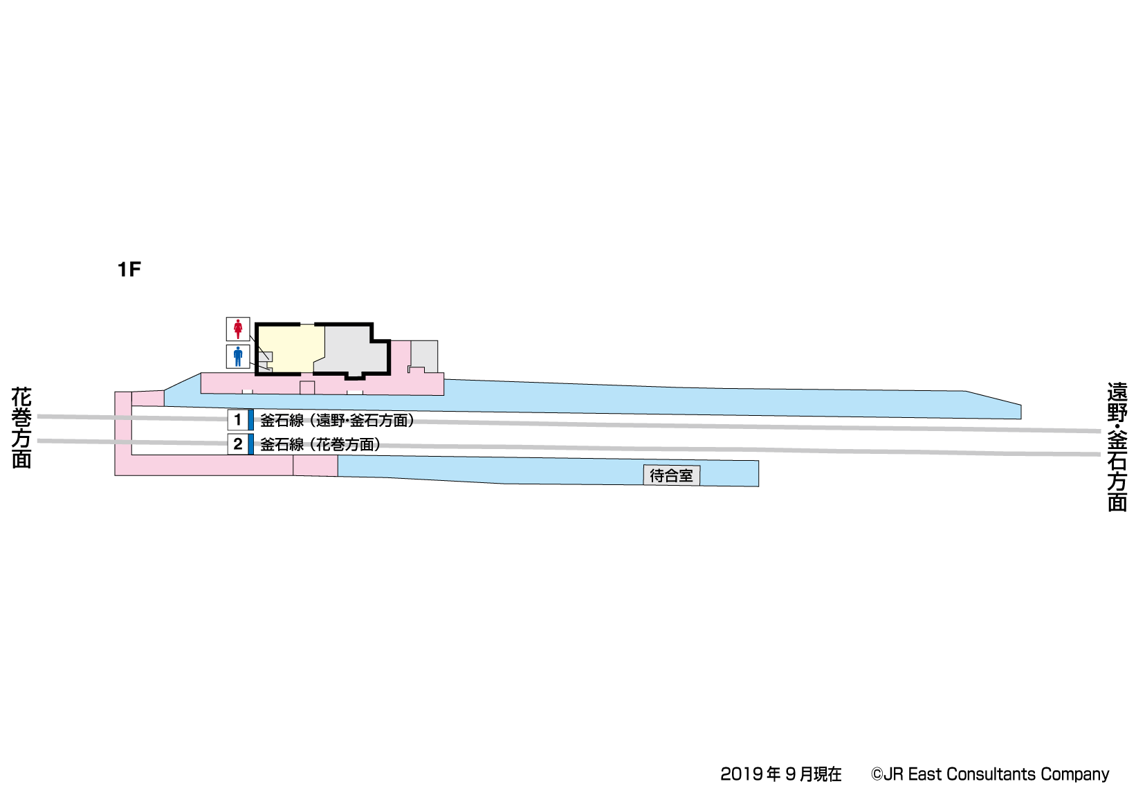 土沢駅　1F構内図